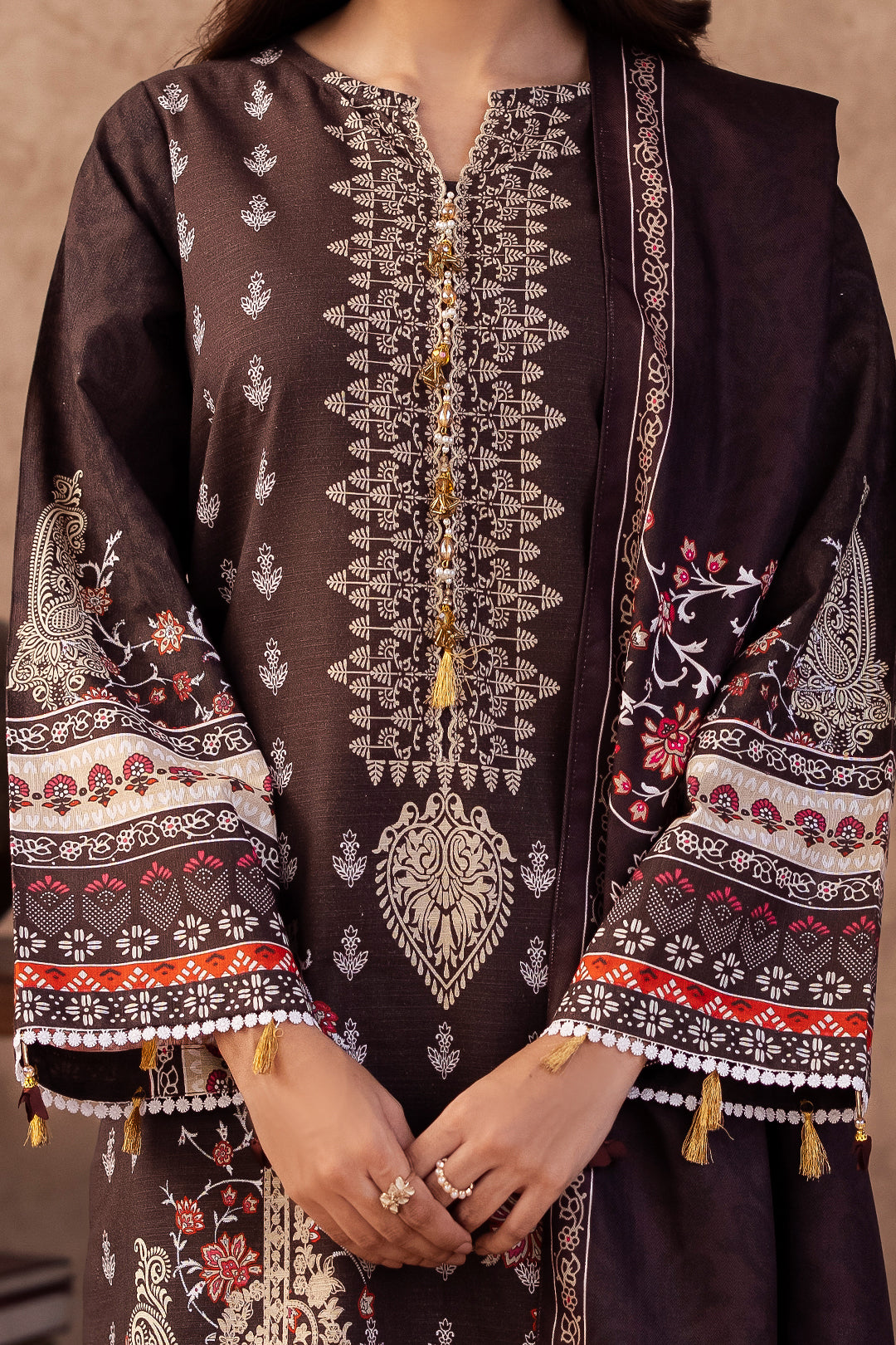 Zellbury | Unstitched 3 Piece Khaddar | Shirt Shalwar Dupatta - 0288 - by - Libasekhas UK - Registered Vendor of : Zellbury Women - 100% Original Designer Dresss