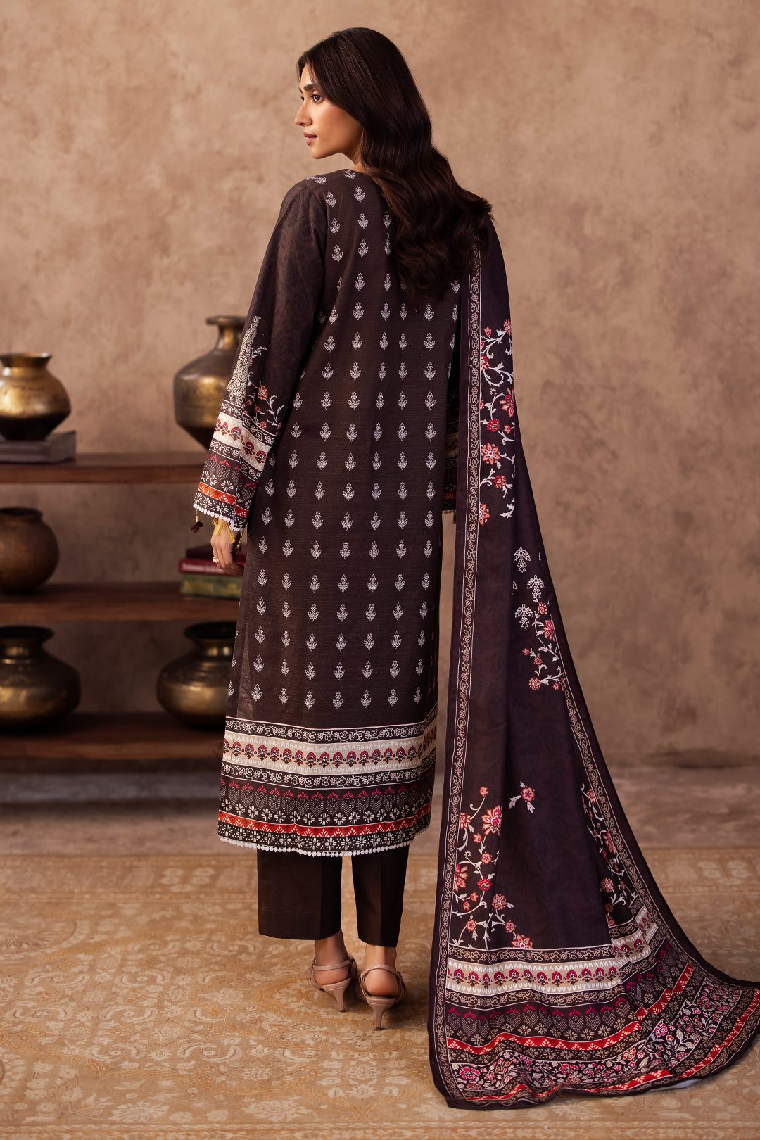 Zellbury | Unstitched 3 Piece Khaddar | Shirt Shalwar Dupatta - 0288 - by - Libasekhas UK - Registered Vendor of : Zellbury Women - 100% Original Designer Dresss