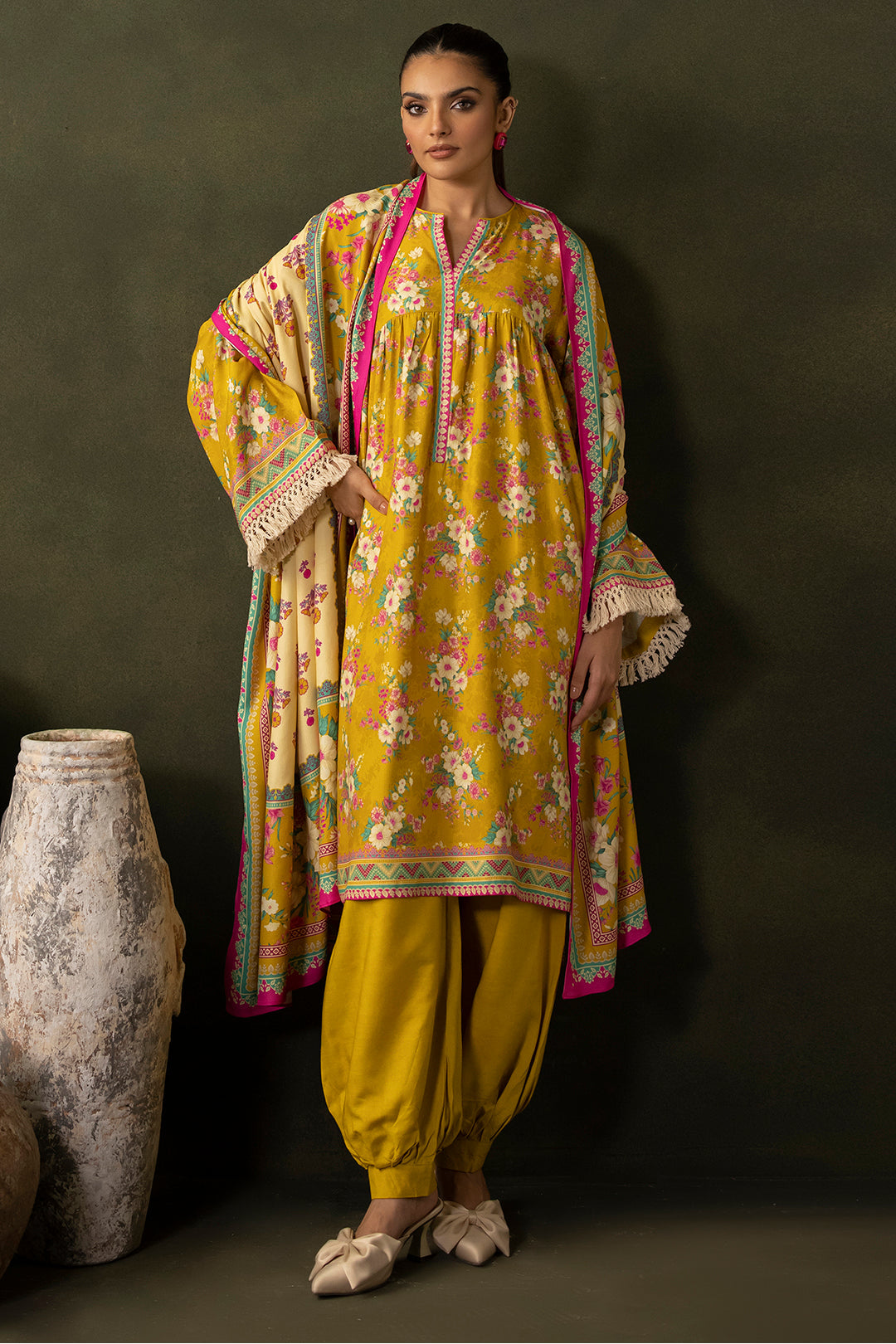 Zellbury | Unstitched 3 Piece Viscose | Shirt Shalwar Dupatta - 0289 - by - Libasekhas UK - Registered Vendor of : Zellbury Women - 100% Original Designer Dresss