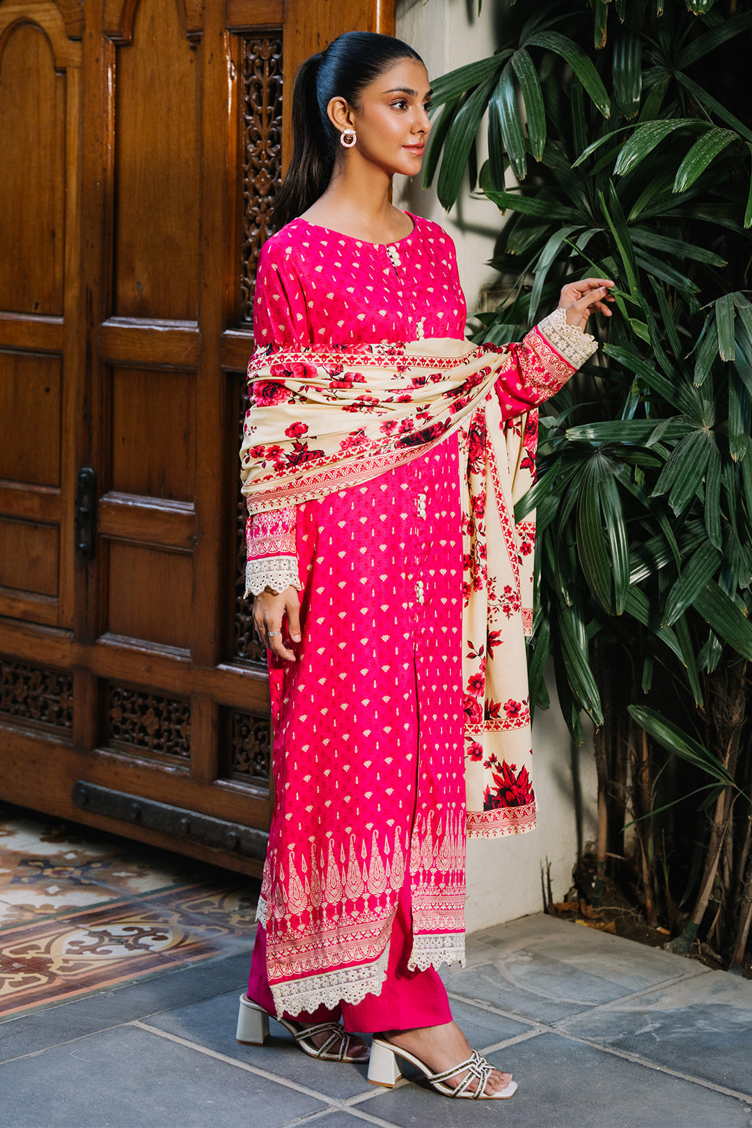 Zellbury | Unstitched 3 Piece Viscose | Shirt Shalwar Dupatta - 0300 - by - Libasekhas UK - Registered Vendor of : Zellbury Women - 100% Original Designer Dresss