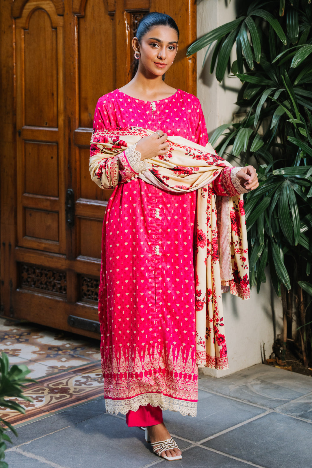 Zellbury | Unstitched 3 Piece Viscose | Shirt Shalwar Dupatta - 0300 - by - Libasekhas UK - Registered Vendor of : Zellbury Women - 100% Original Designer Dresss