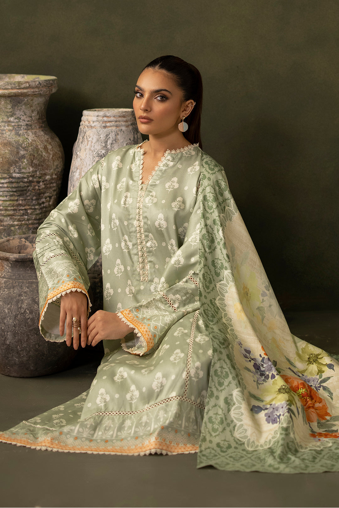 Zellbury | Unstitched 3 Piece Viscose | Shirt Shalwar Dupatta - 0306 - by - Libasekhas UK - Registered Vendor of : Zellbury Women - 100% Original Designer Dresss