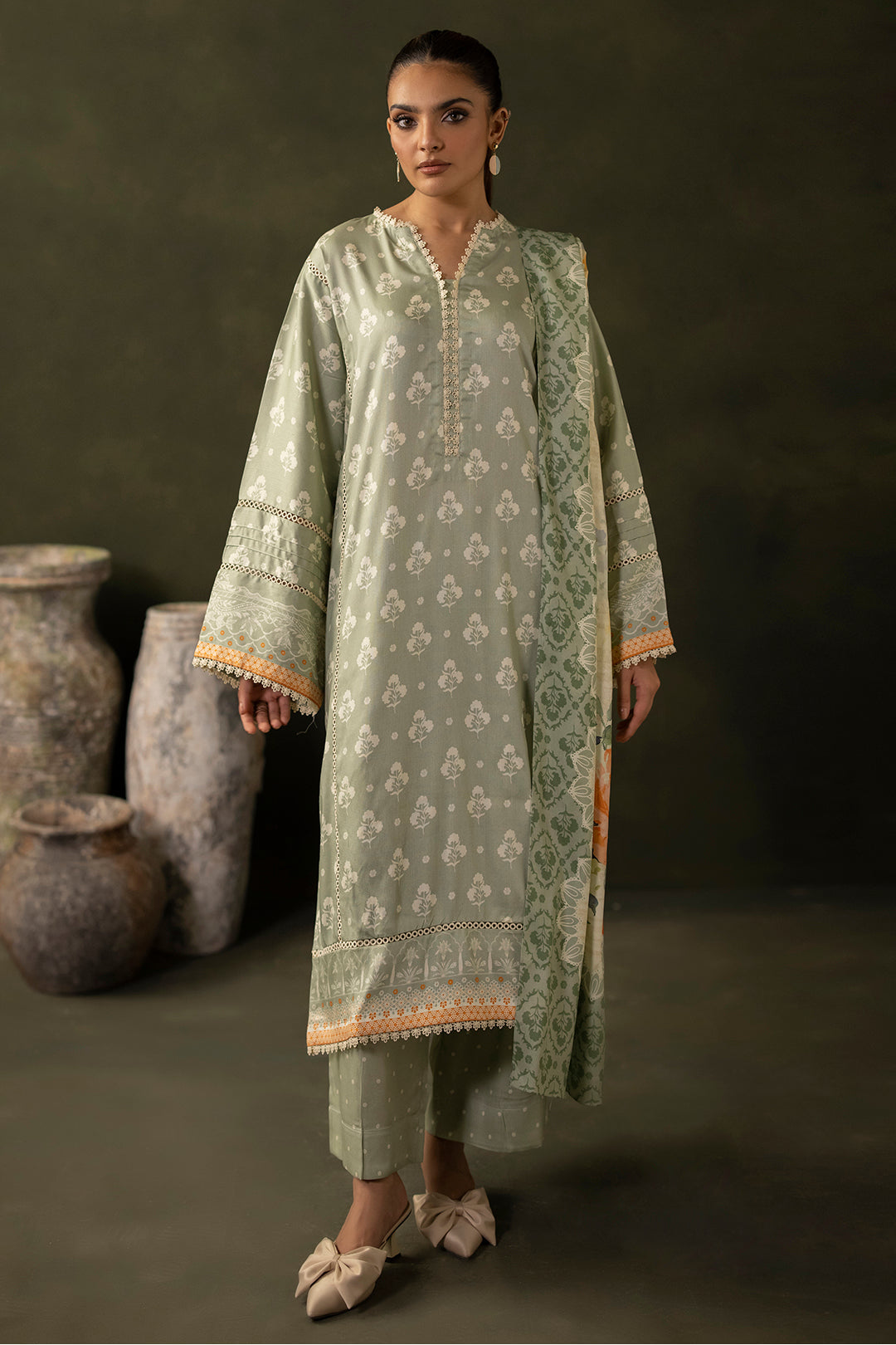 Zellbury | Unstitched 3 Piece Viscose | Shirt Shalwar Dupatta - 0306 - by - Libasekhas UK - Registered Vendor of : Zellbury Women - 100% Original Designer Dresss