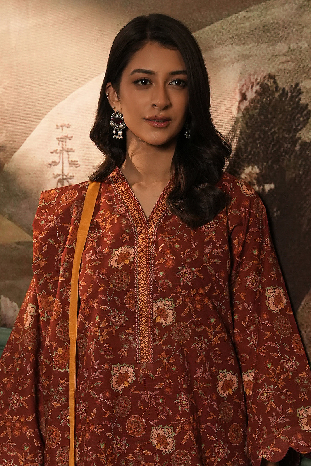 Zellbury | Unstitched 3 Piece Khaddar | Shirt Shalwar Dupatta - 0356 - by - Libasekhas UK - Registered Vendor of : Zellbury Women - 100% Original Designer Dresss