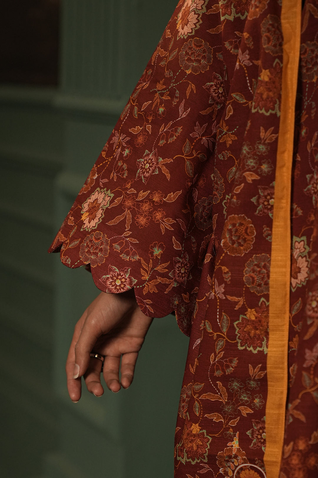 Zellbury | Unstitched 3 Piece Khaddar | Shirt Shalwar Dupatta - 0356 - by - Libasekhas UK - Registered Vendor of : Zellbury Women - 100% Original Designer Dresss