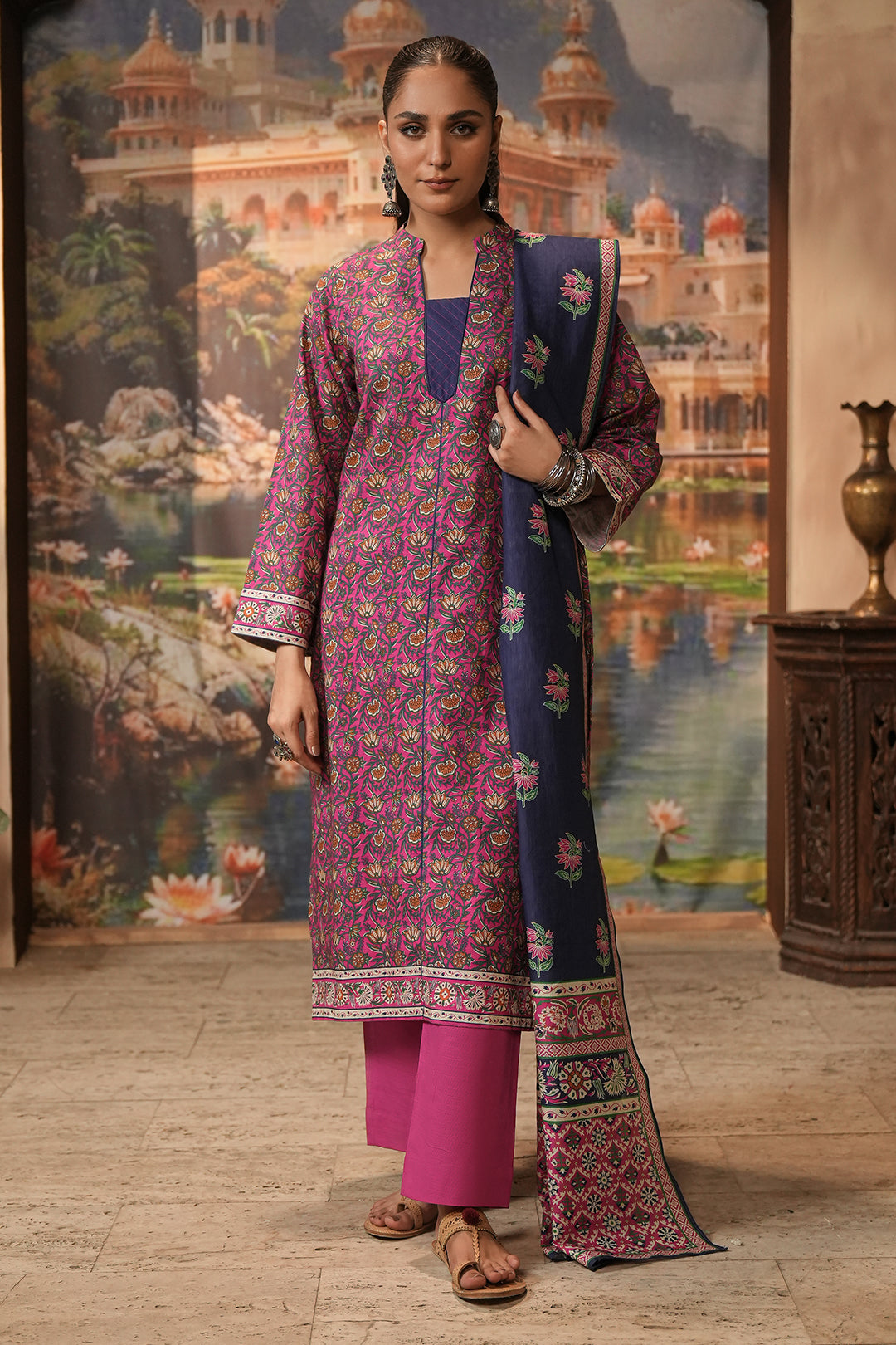 Zellbury | Unstitched 3 Piece Khaddar | Shirt Shalwar Dupatta - 0357 - by - Libasekhas UK - Registered Vendor of : Zellbury Women - 100% Original Designer Dresss