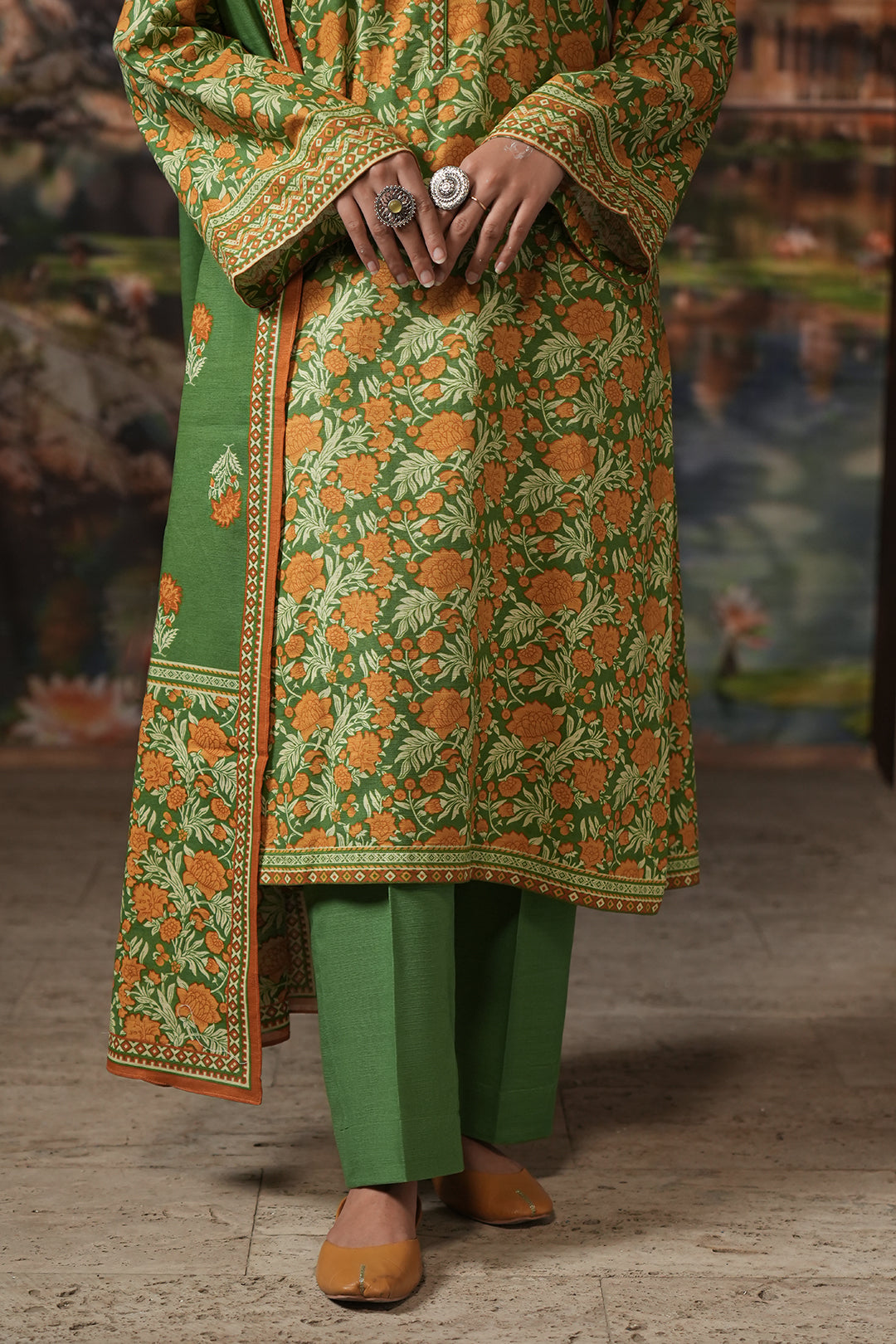 Zellbury | Unstitched 3 Piece Khaddar | Shirt Shalwar Dupatta - 0358 - by - Libasekhas UK - Registered Vendor of : Zellbury Women - 100% Original Designer Dresss