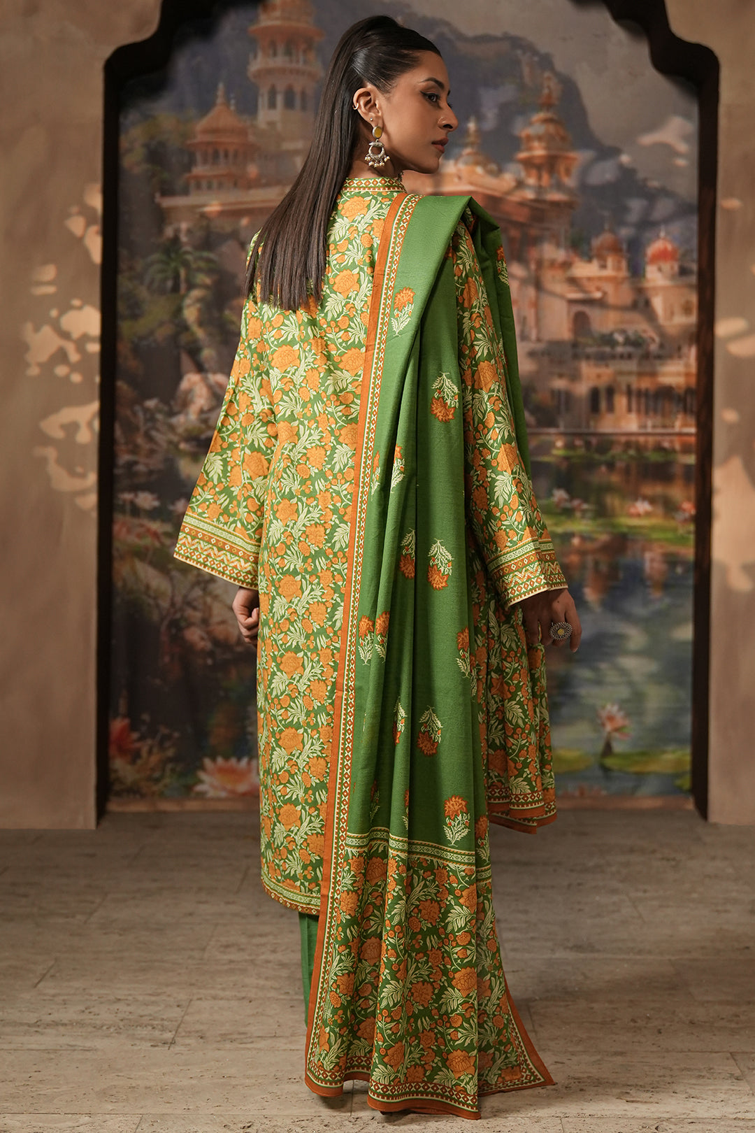 Zellbury | Unstitched 3 Piece Khaddar | Shirt Shalwar Dupatta - 0358 - by - Libasekhas UK - Registered Vendor of : Zellbury Women - 100% Original Designer Dresss