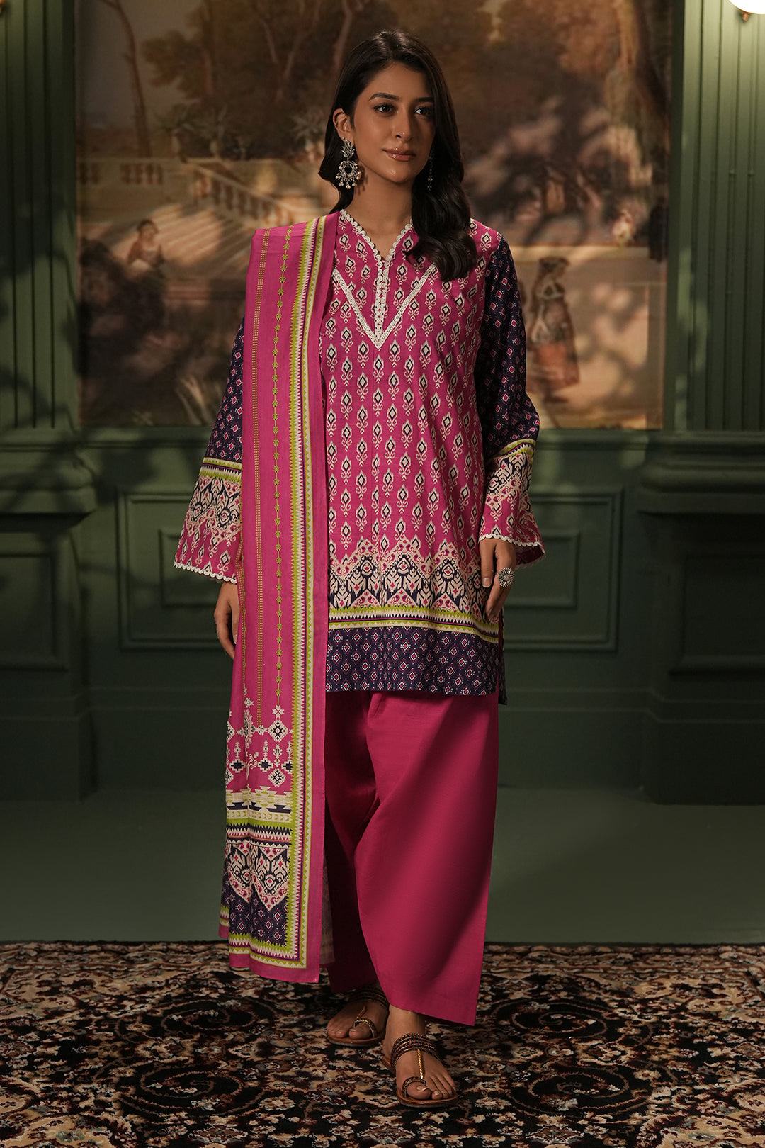 Zellbury | Unstitched 3 Piece Khaddar | Shirt Shalwar Dupatta - 0359 - by - Libasekhas UK - Registered Vendor of : Zellbury Women - 100% Original Designer Dresss