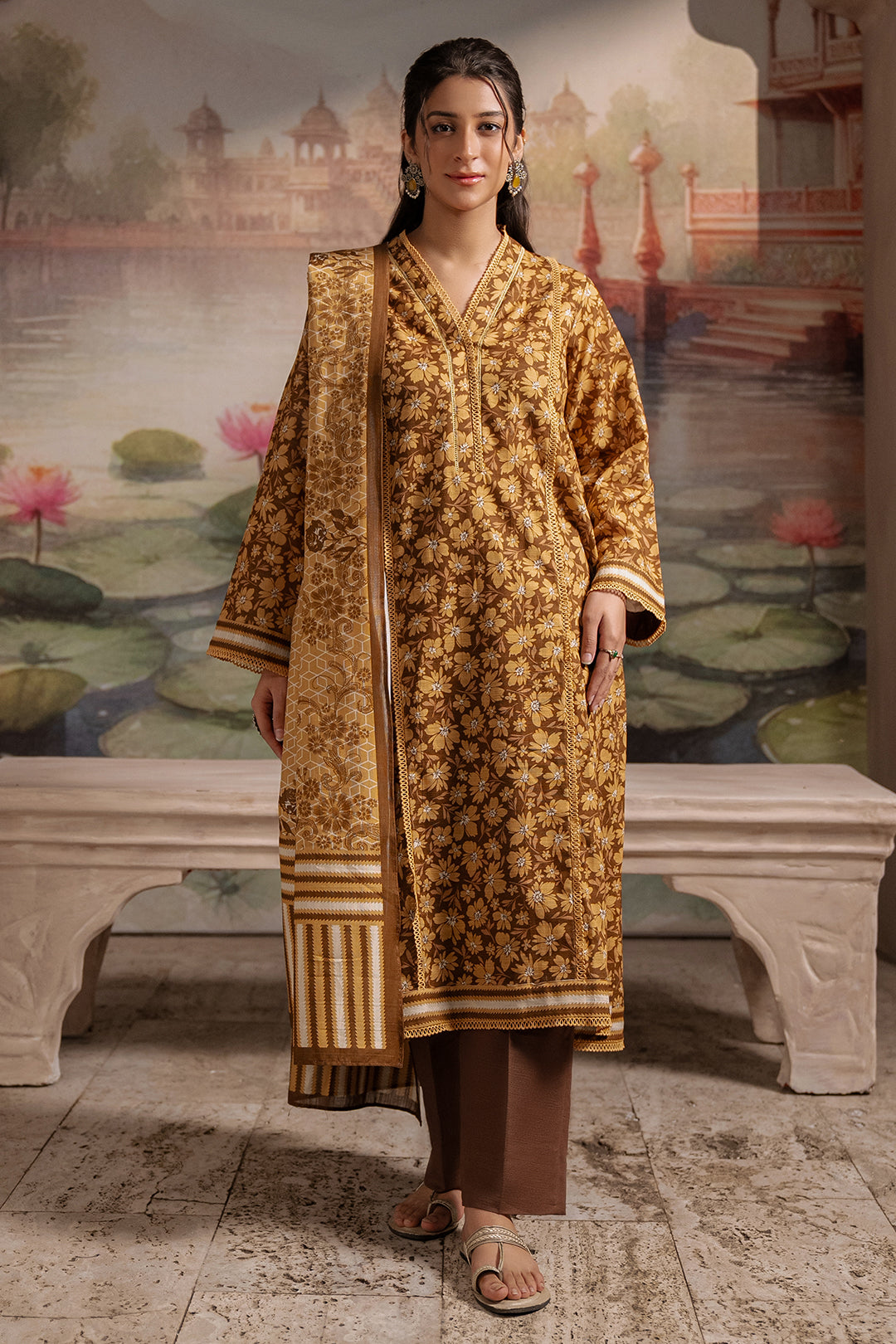 Zellbury | Unstitched 3 Piece Khaddar | Shirt Shalwar Dupatta - 0362 - by - Libasekhas UK - Registered Vendor of : Zellbury Women - 100% Original Designer Dresss
