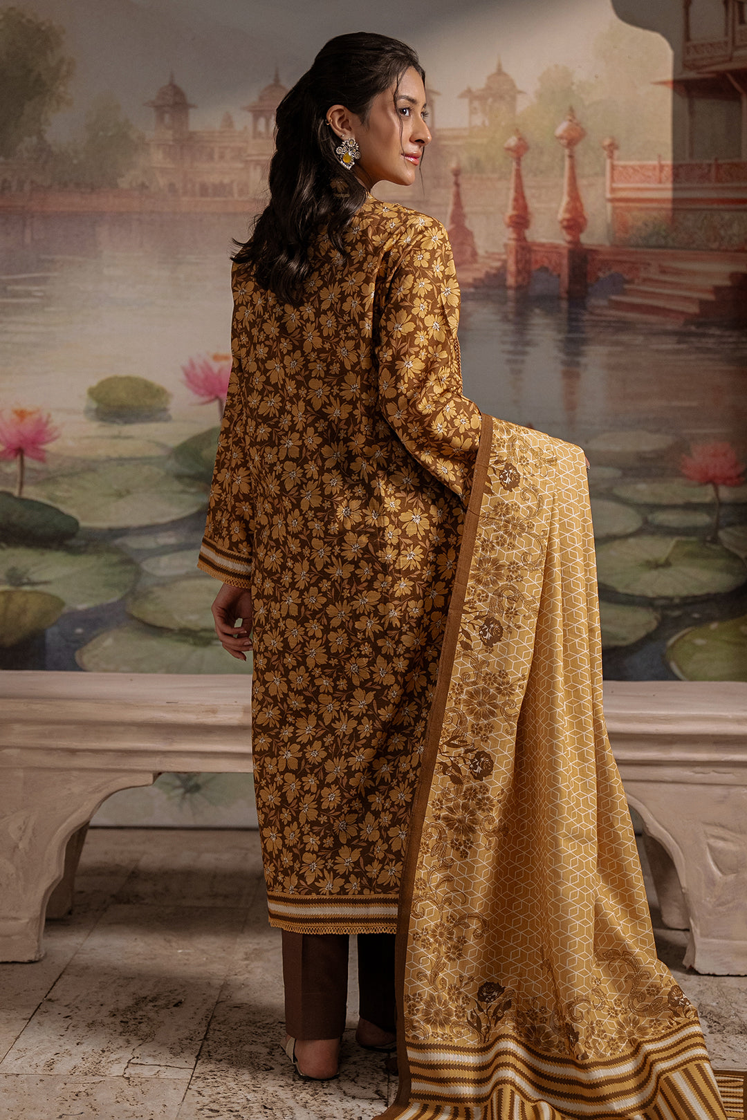 Zellbury | Unstitched 3 Piece Khaddar | Shirt Shalwar Dupatta - 0362 - by - Libasekhas UK - Registered Vendor of : Zellbury Women - 100% Original Designer Dresss