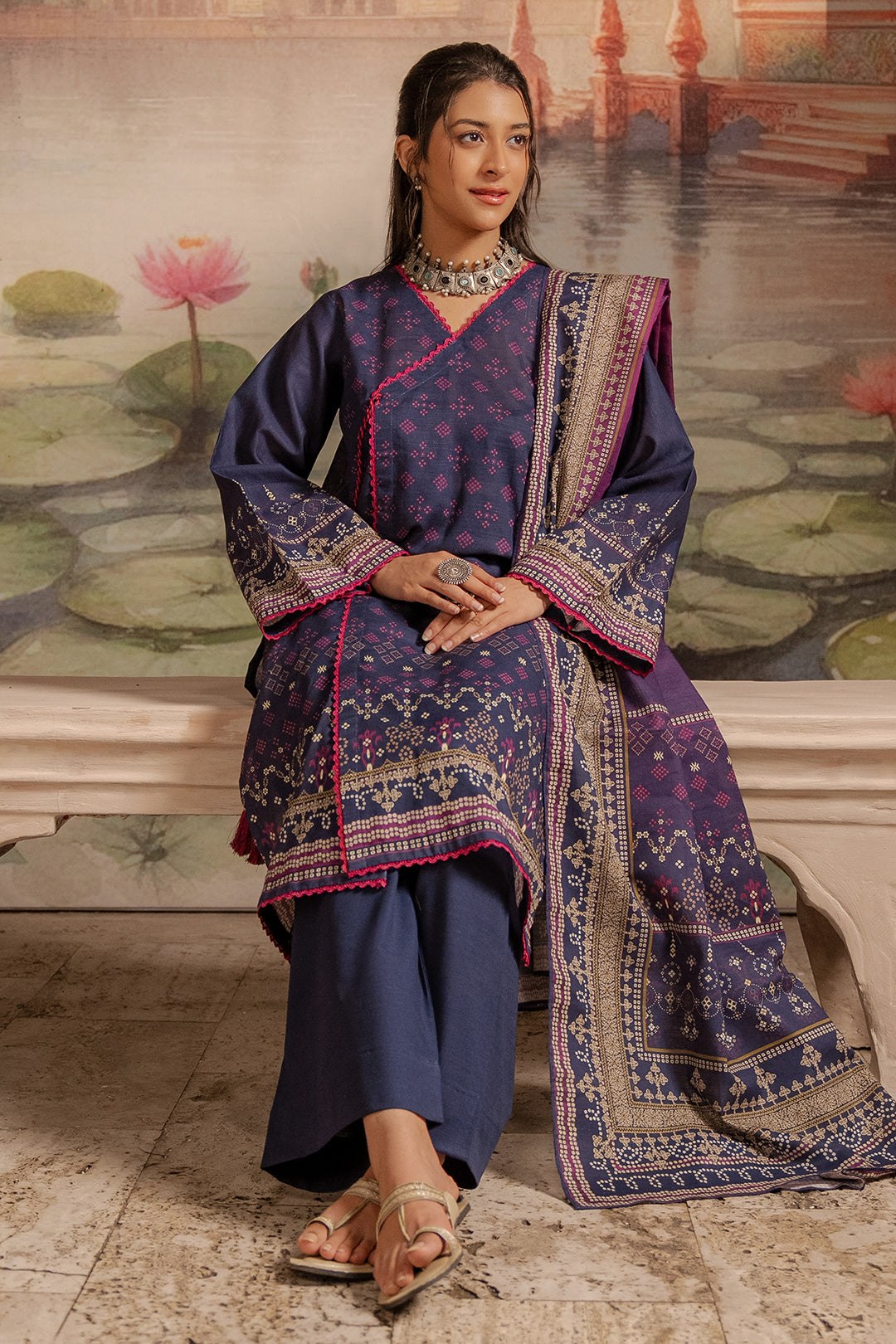 Zellbury | Unstitched 3 Piece Khaddar | Shirt Shalwar Dupatta - 0363 - by - Libasekhas UK - Registered Vendor of : Zellbury Women - 100% Original Designer Dresss