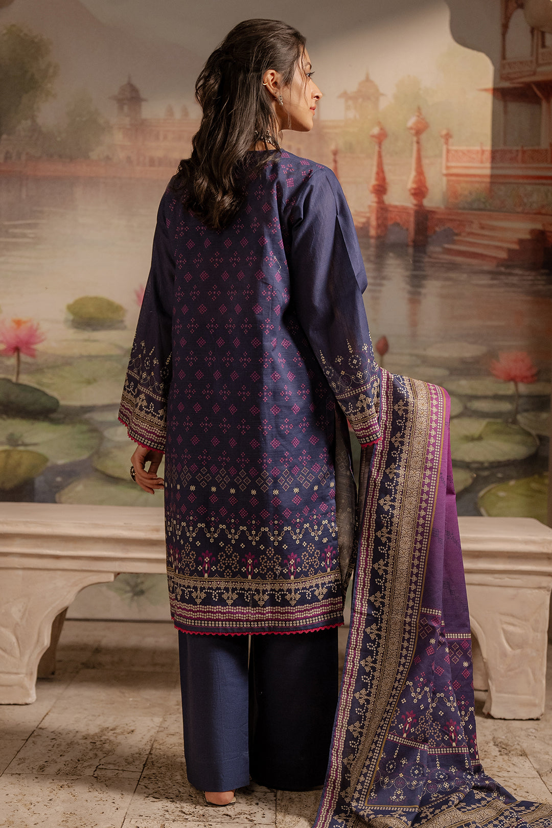 Zellbury | Unstitched 3 Piece Khaddar | Shirt Shalwar Dupatta - 0363 - by - Libasekhas UK - Registered Vendor of : Zellbury Women - 100% Original Designer Dresss