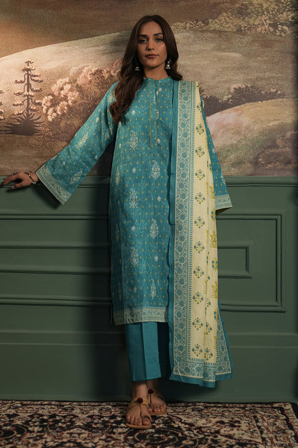 Zellbury | Unstitched 3 Piece Khaddar | Shirt Shalwar Dupatta - 0364 - by - Libasekhas UK - Registered Vendor of : Zellbury Women - 100% Original Designer Dresss