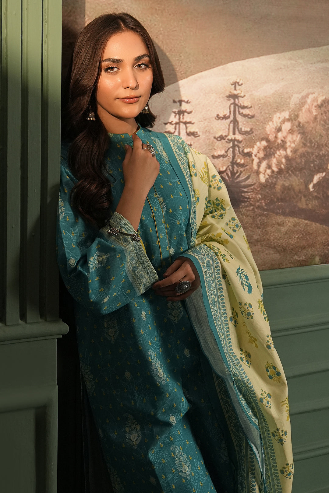 Zellbury | Unstitched 3 Piece Khaddar | Shirt Shalwar Dupatta - 0364 - by - Libasekhas UK - Registered Vendor of : Zellbury Women - 100% Original Designer Dresss