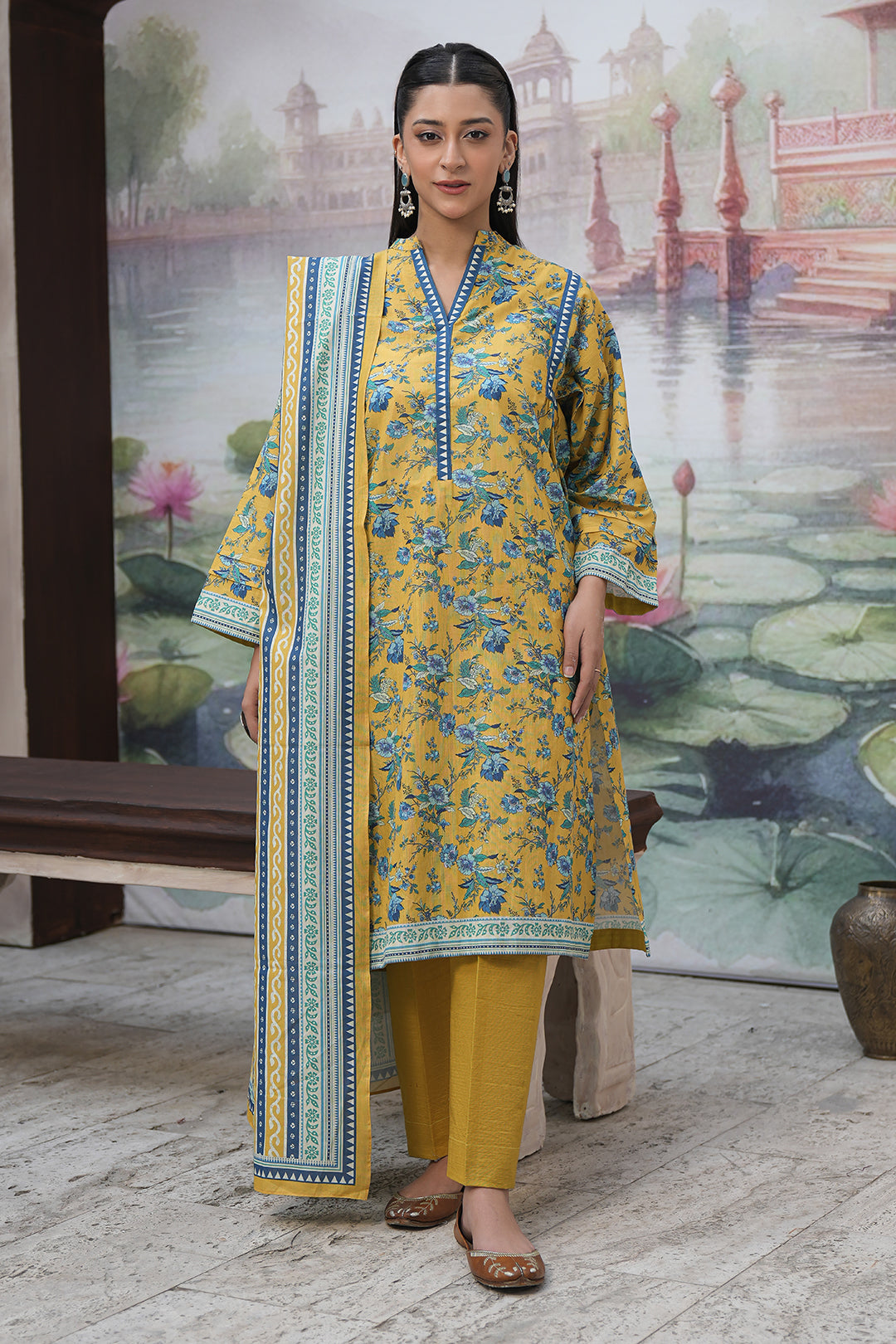 Zellbury | Unstitched 3 Piece Khaddar | Shirt Shalwar Dupatta - 0365 - by - Libasekhas UK - Registered Vendor of : Zellbury Women - 100% Original Designer Dresss