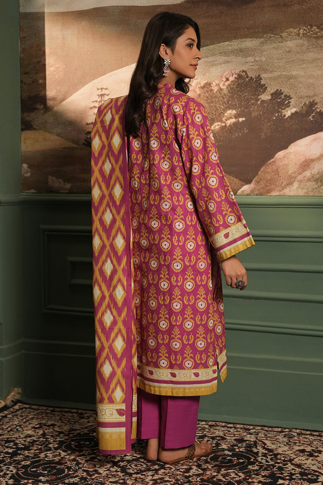 Zellbury | Unstitched 3 Piece Khaddar | Shirt Shalwar Dupatta - 0367 - by - Libasekhas UK - Registered Vendor of : Zellbury Women - 100% Original Designer Dresss