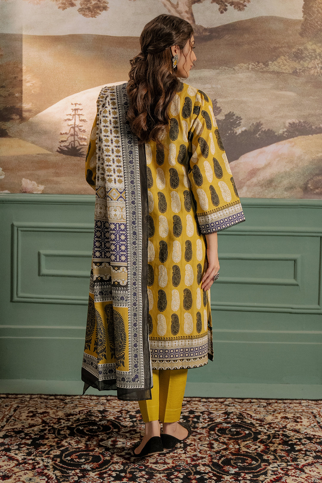 Zellbury | Unstitched 3 Piece Khaddar | Shirt Shalwar Dupatta - 0371 - by - Libasekhas UK - Registered Vendor of : Zellbury Women - 100% Original Designer Dresss