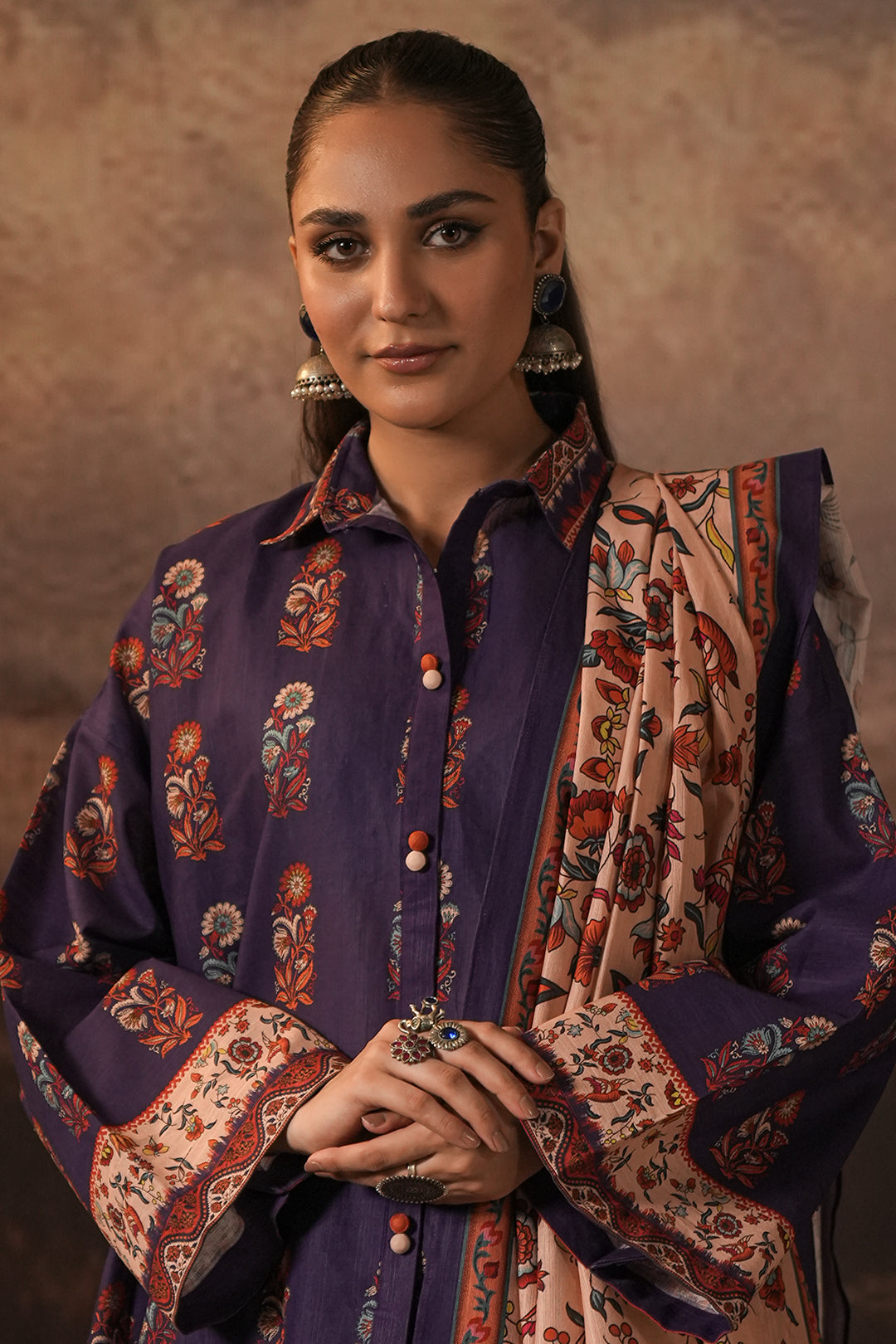 Zellbury | Unstitched 3 Piece Khaddar | Shirt Shalwar Dupatta - 0372 - by - Libasekhas UK - Registered Vendor of : Zellbury Women - 100% Original Designer Dresss