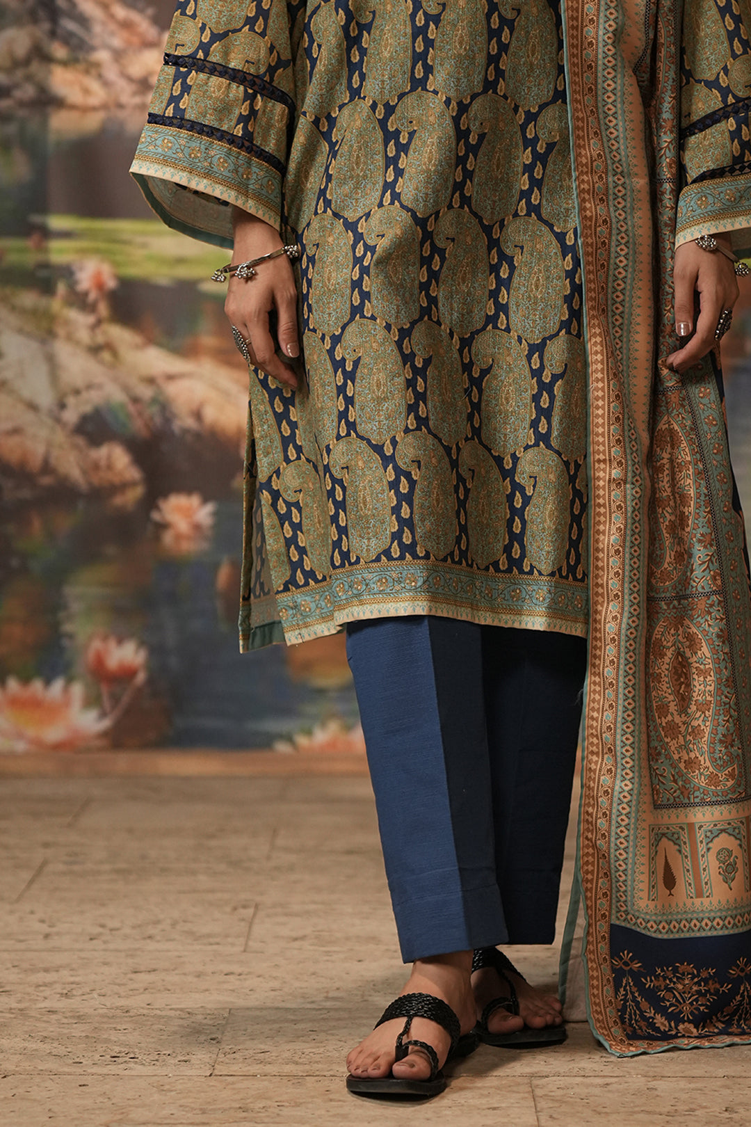 Zellbury | Unstitched 3 Piece Khaddar | Shirt Shalwar Shawl - 0381 - by - Libasekhas UK - Registered Vendor of : Zellbury Women - 100% Original Designer Dresss