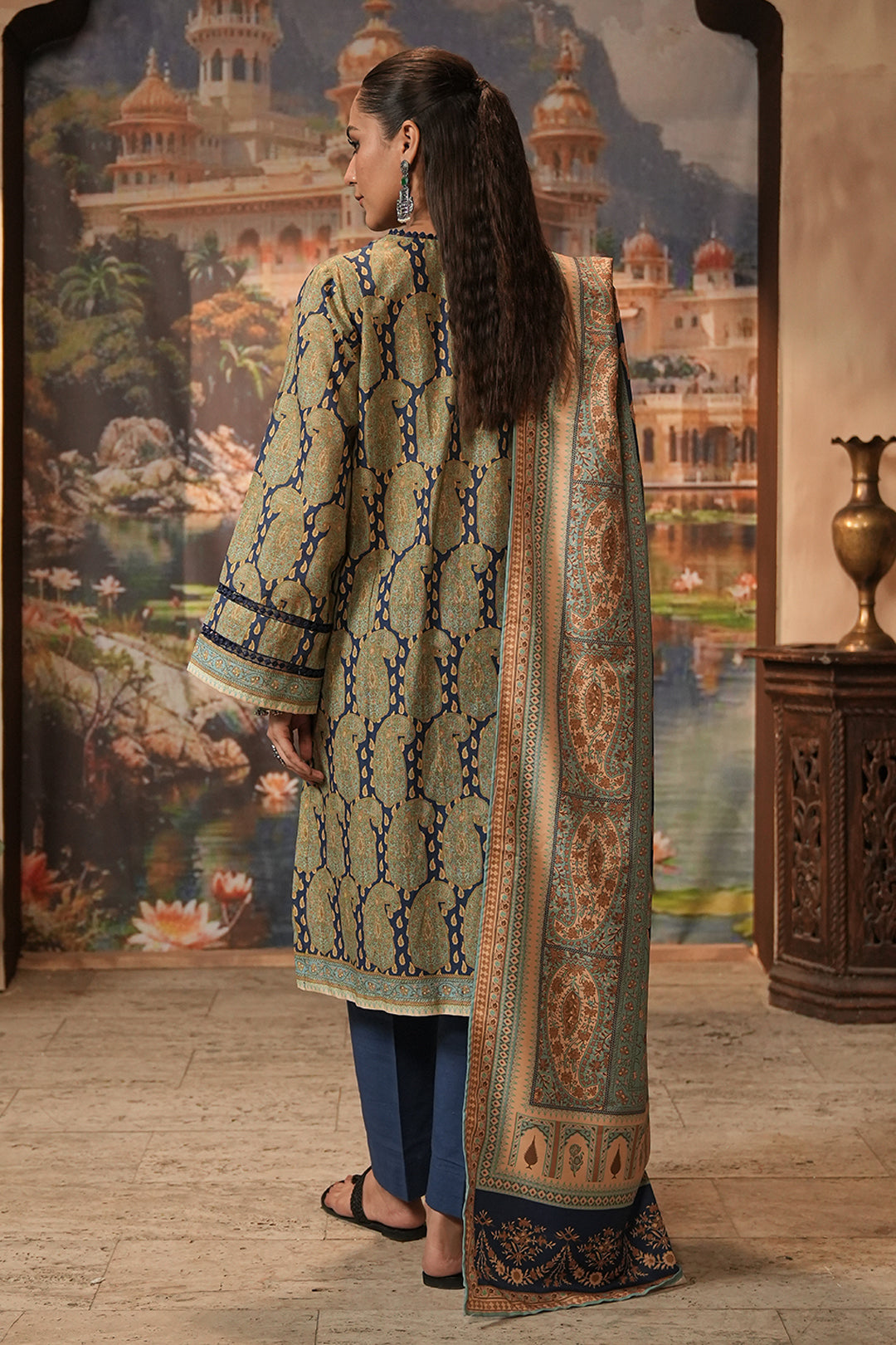 Zellbury | Unstitched 3 Piece Khaddar | Shirt Shalwar Shawl - 0381 - by - Libasekhas UK - Registered Vendor of : Zellbury Women - 100% Original Designer Dresss