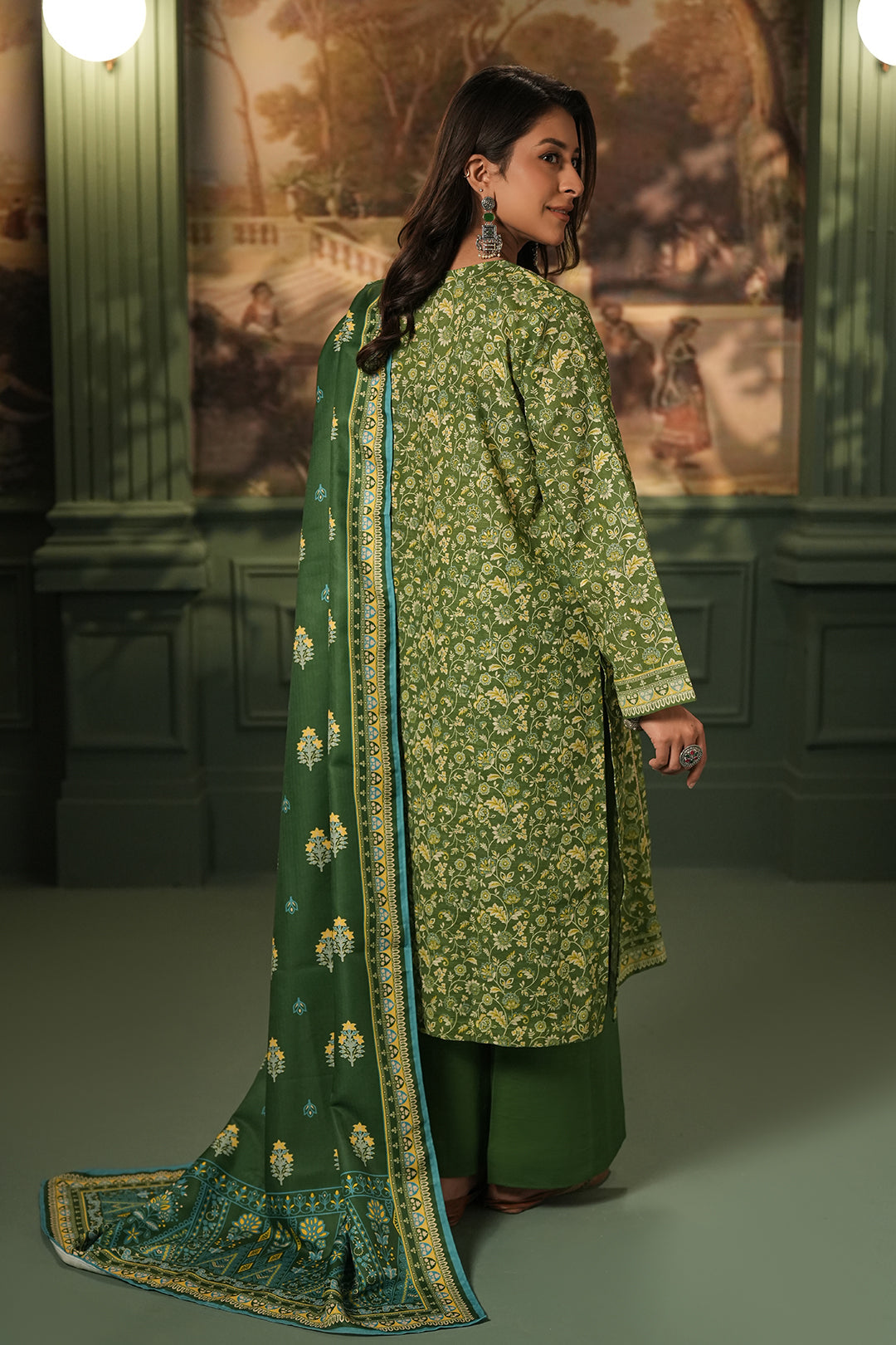 Zellbury | Unstitched 3 Piece Khaddar | Shirt Shalwar Shawl - 0384 - by - Libasekhas UK - Registered Vendor of : Zellbury Women - 100% Original Designer Dresss