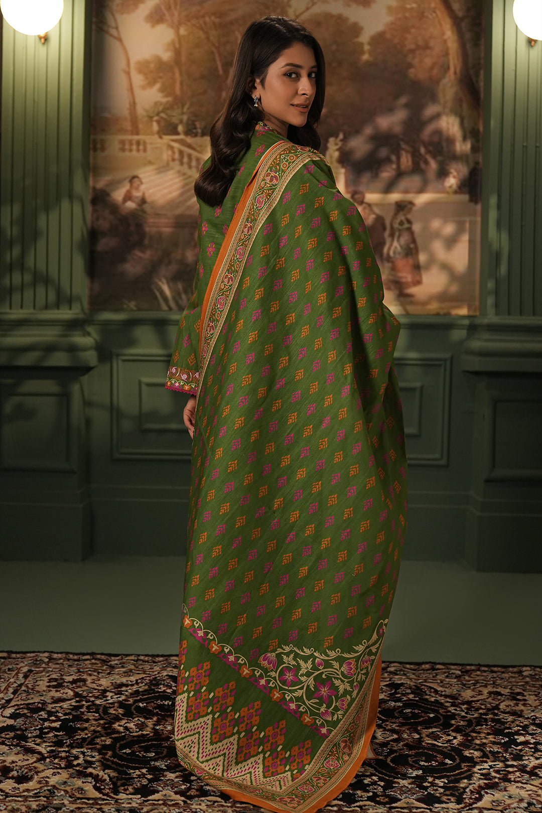 Zellbury | Unstitched 3 Piece Khaddar | Shirt Shalwar Dupatta - 0386 - by - Libasekhas UK - Registered Vendor of : Zellbury Women - 100% Original Designer Dresss