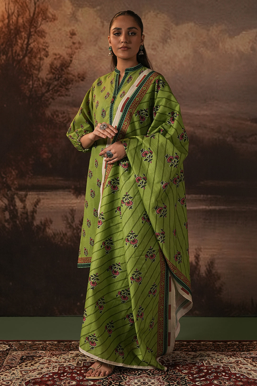 Zellbury | Unstitched 3 Piece Khaddar | Shirt Shalwar Dupatta - 0388 - by - Libasekhas UK - Registered Vendor of : Zellbury Women - 100% Original Designer Dresss