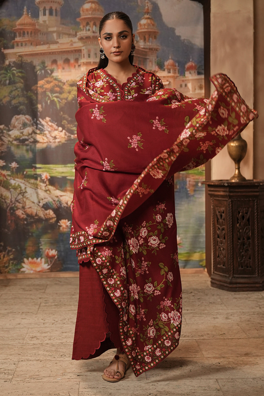 Zellbury | Unstitched 3 Piece Khaddar | Shirt Shalwar Shawl - 0389 - by - Libasekhas UK - Registered Vendor of : Zellbury Women - 100% Original Designer Dresss