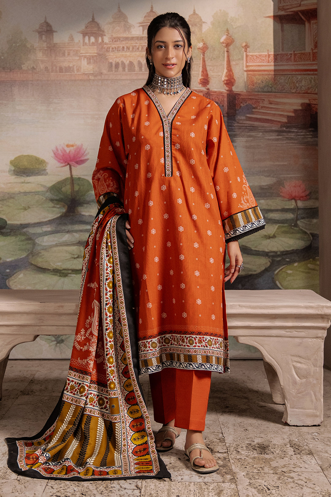 Zellbury | Unstitched 3 Piece Khaddar | Shirt Shalwar Shawl - 0391 - by - Libasekhas UK - Registered Vendor of : Zellbury Women - 100% Original Designer Dresss