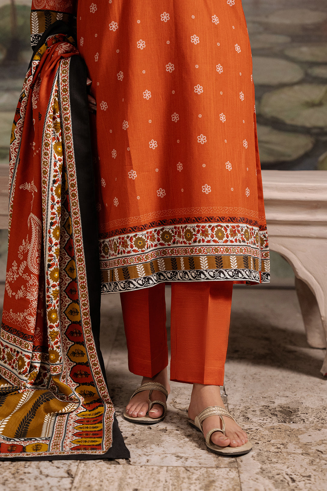 Zellbury | Unstitched 3 Piece Khaddar | Shirt Shalwar Shawl - 0391 - by - Libasekhas UK - Registered Vendor of : Zellbury Women - 100% Original Designer Dresss