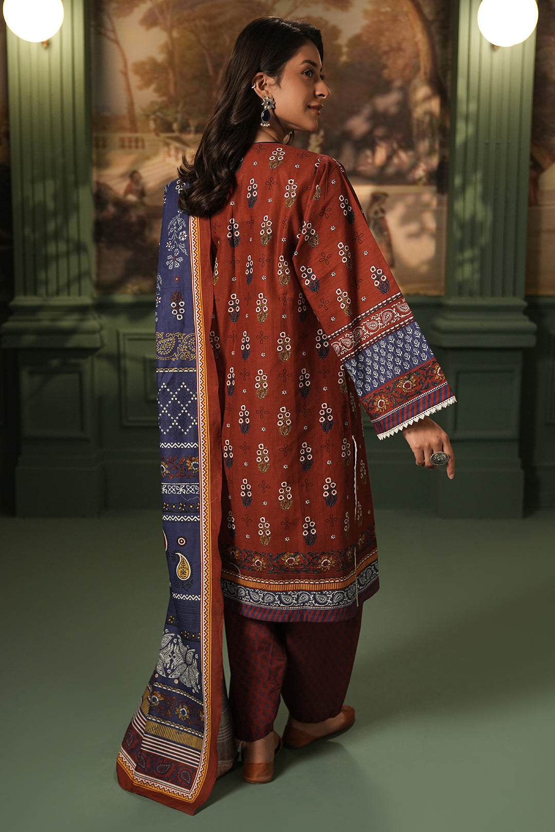 Zellbury | Unstitched 3 Piece Khaddar | Shirt Shalwar Dupatta - 0394 - by - Libasekhas UK - Registered Vendor of : Zellbury Women - 100% Original Designer Dresss