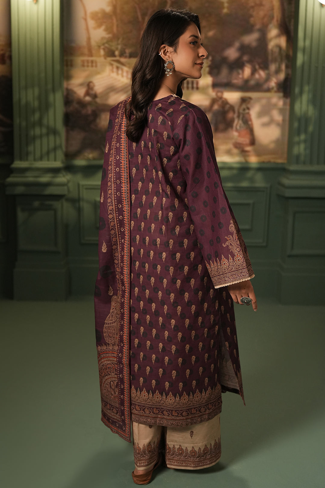 Zellbury | Unstitched 3 Piece Khaddar | Shirt Shalwar Dupatta - 0396 - by - Libasekhas UK - Registered Vendor of : Zellbury Women - 100% Original Designer Dresss