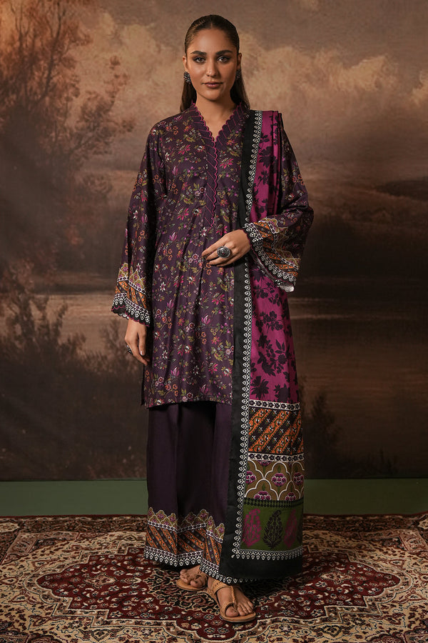 Zellbury | Unstitched 3 Piece Cotail | Shirt Shalwar Dupatta - 0399 - by - Libasekhas UK - Registered Vendor of : Zellbury Women - 100% Original Designer Dresss
