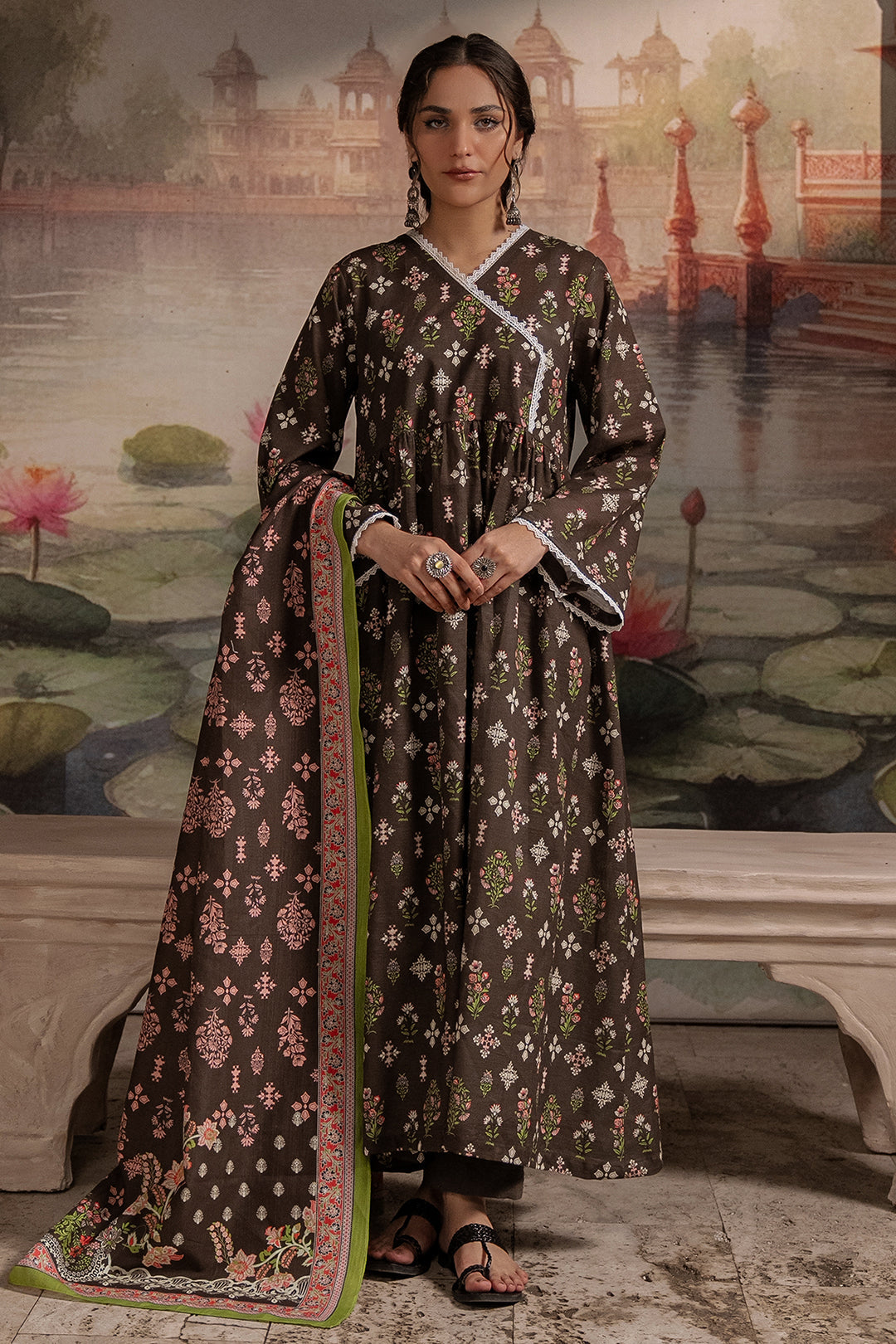 Zellbury | Unstitched 3 Piece Khaddar | Shirt Shalwar Dupatta - 0441 - by - Libasekhas UK - Registered Vendor of : Zellbury Women - 100% Original Designer Dresss