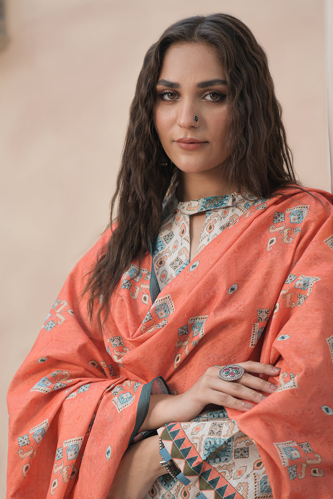 Zellbury | Unstitched 3 Piece Khaddar | Shirt Shalwar Dupatta - 0443 - by - Libasekhas UK - Registered Vendor of : Zellbury Women - 100% Original Designer Dresss