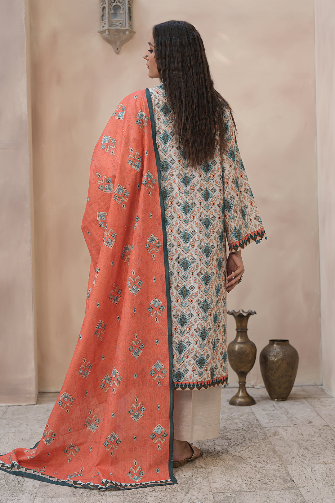 Zellbury | Unstitched 3 Piece Khaddar | Shirt Shalwar Dupatta - 0443 - by - Libasekhas UK - Registered Vendor of : Zellbury Women - 100% Original Designer Dresss