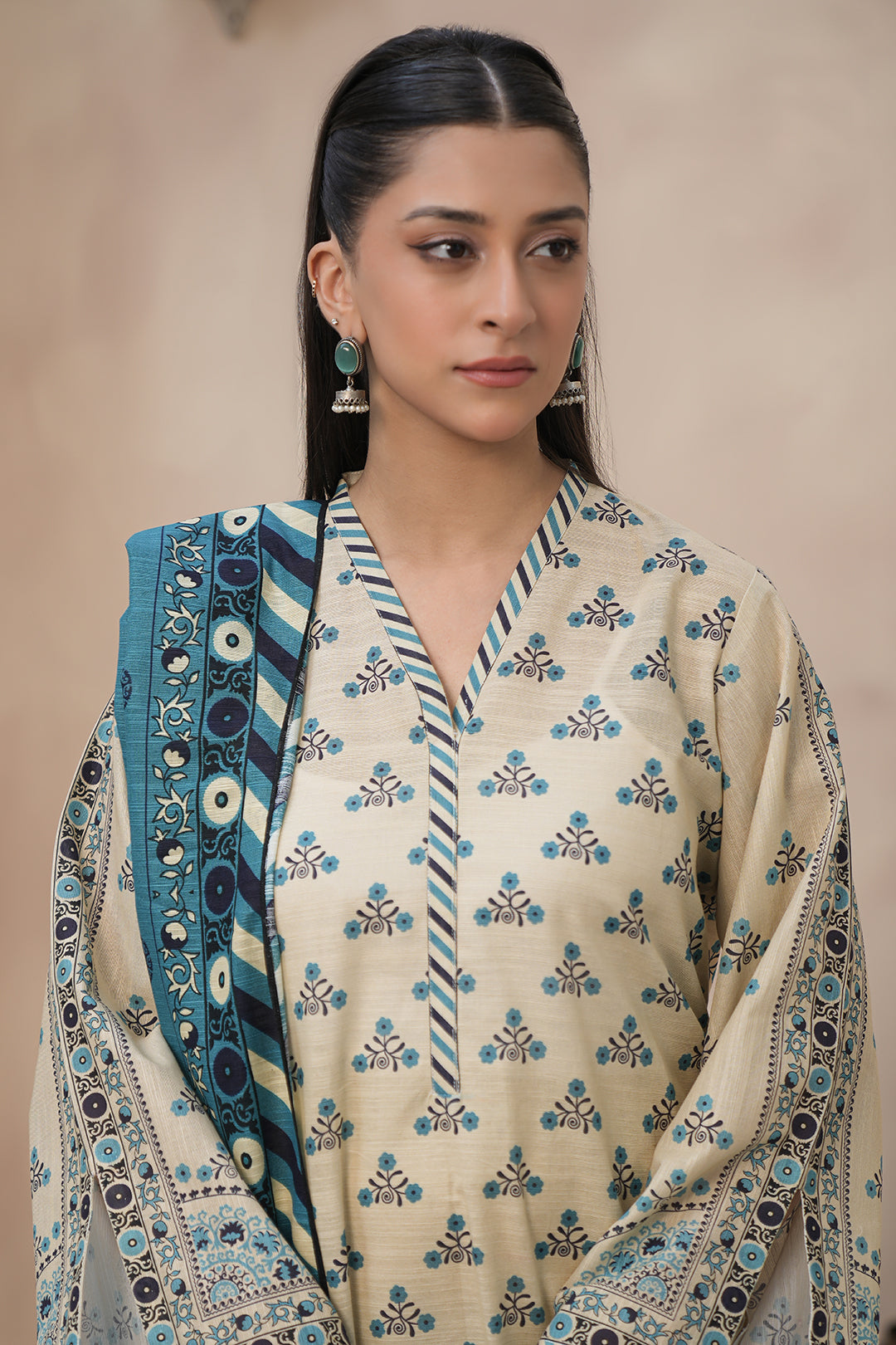 Zellbury | Unstitched 3 Piece Khaddar | Shirt Shalwar Dupatta - 0445 - by - Libasekhas UK - Registered Vendor of : Zellbury Women - 100% Original Designer Dresss