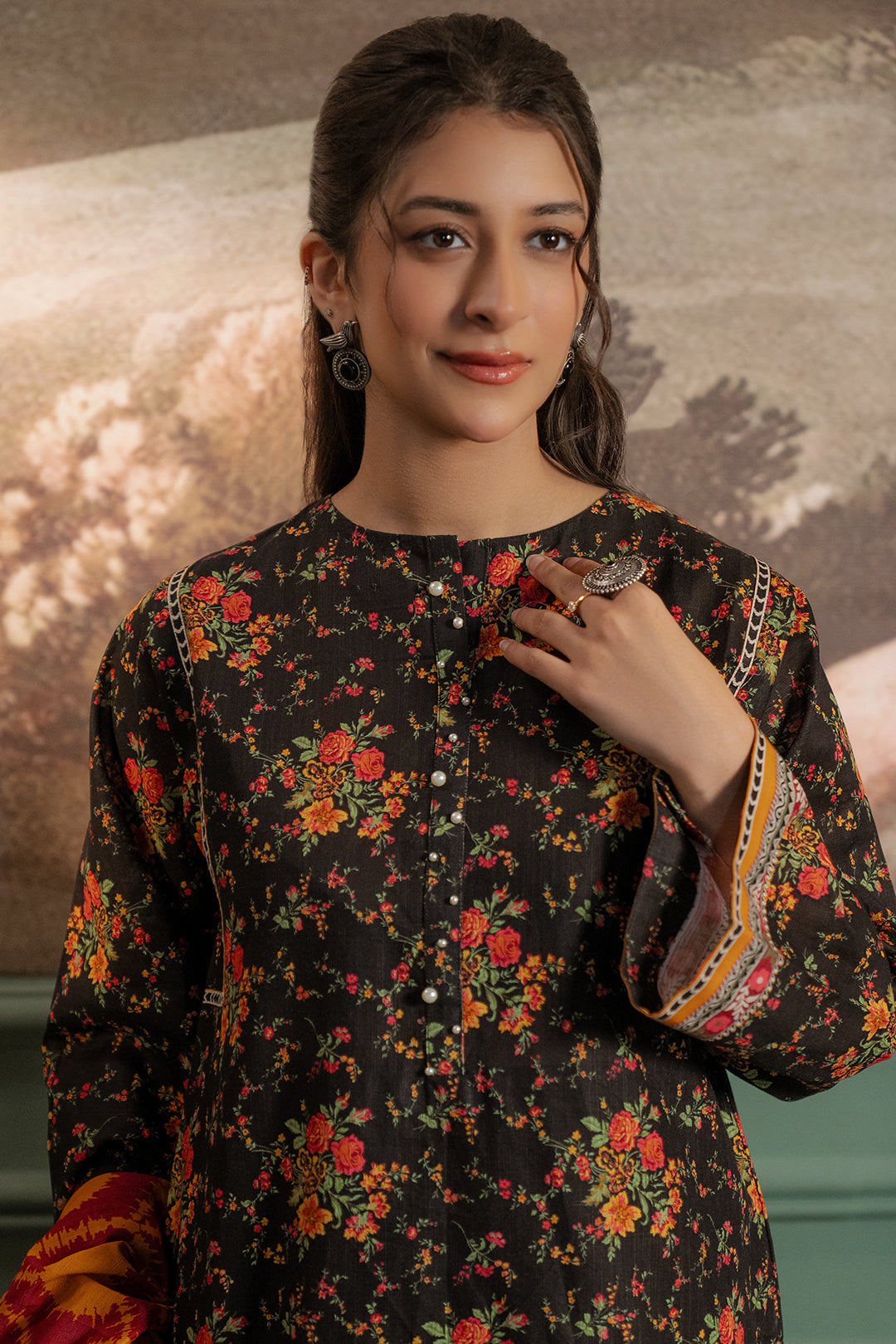 Zellbury | Unstitched 3 Piece Khaddar | Shirt Shalwar Dupatta - 0447 - by - Libasekhas UK - Registered Vendor of : Zellbury Women - 100% Original Designer Dresss