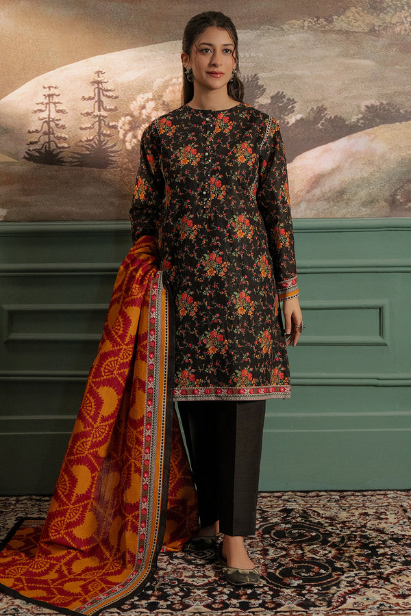 Zellbury | Unstitched 3 Piece Khaddar | Shirt Shalwar Dupatta - 0447 - by - Libasekhas UK - Registered Vendor of : Zellbury Women - 100% Original Designer Dresss