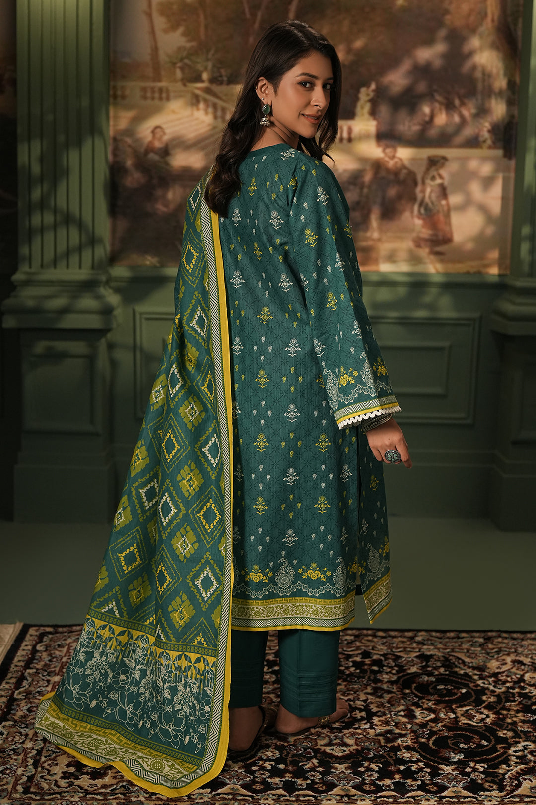 Zellbury | Unstitched 3 Piece Khaddar | Shirt Shalwar Dupatta - 0448 - by - Libasekhas UK - Registered Vendor of : Zellbury Women - 100% Original Designer Dresss