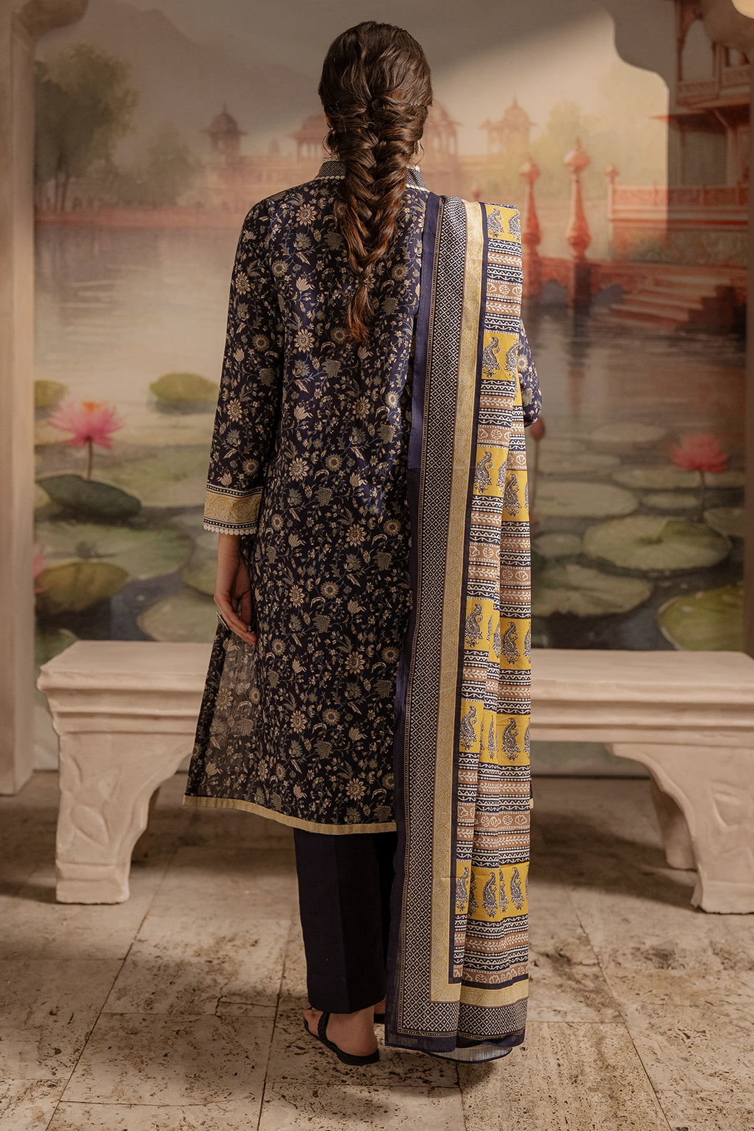 Zellbury | Unstitched 3 Piece Khaddar | Shirt Shalwar Dupatta - 0449 - by - Libasekhas UK - Registered Vendor of : Zellbury Women - 100% Original Designer Dresss