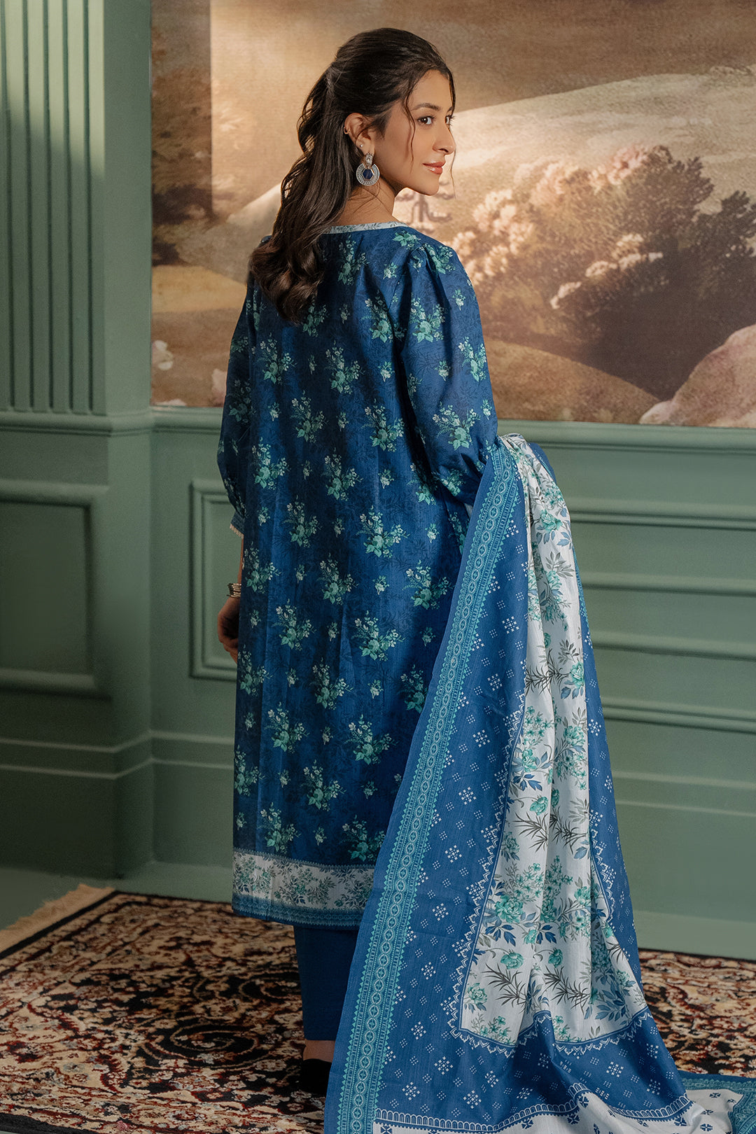 Zellbury | Unstitched 3 Piece Khaddar | Shirt Shalwar Dupatta - 0450 - by - Libasekhas UK - Registered Vendor of : Zellbury Women - 100% Original Designer Dresss