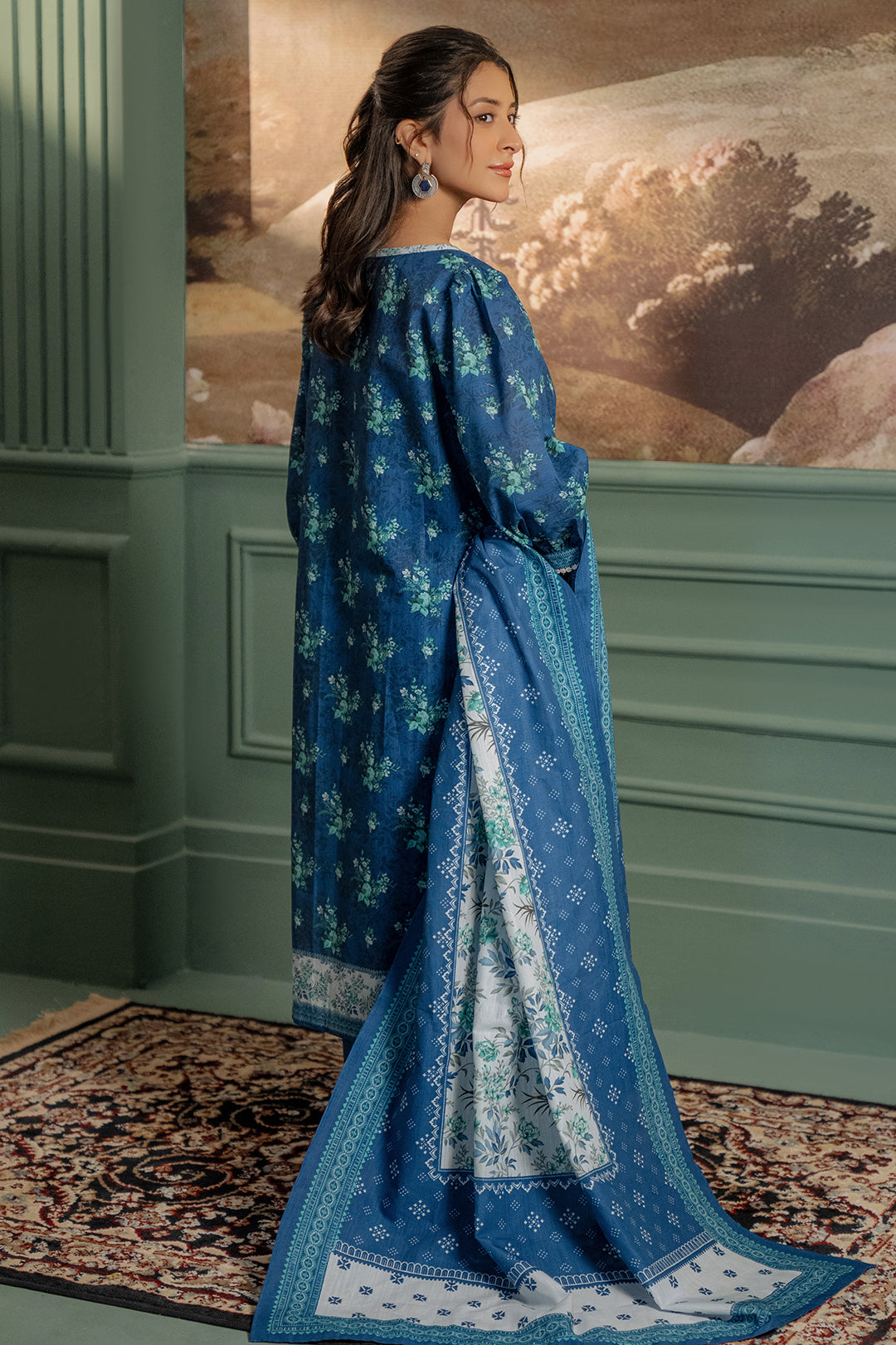 Zellbury | Unstitched 3 Piece Khaddar | Shirt Shalwar Dupatta - 0450 - by - Libasekhas UK - Registered Vendor of : Zellbury Women - 100% Original Designer Dresss