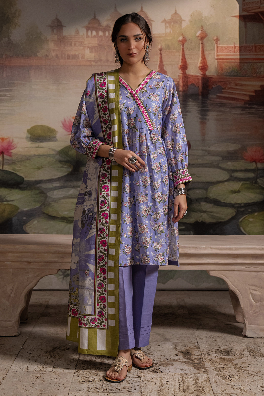 Zellbury | Unstitched 3 Piece Khaddar | Shirt Shalwar Dupatta - 0451 - by - Libasekhas UK - Registered Vendor of : Zellbury Women - 100% Original Designer Dresss