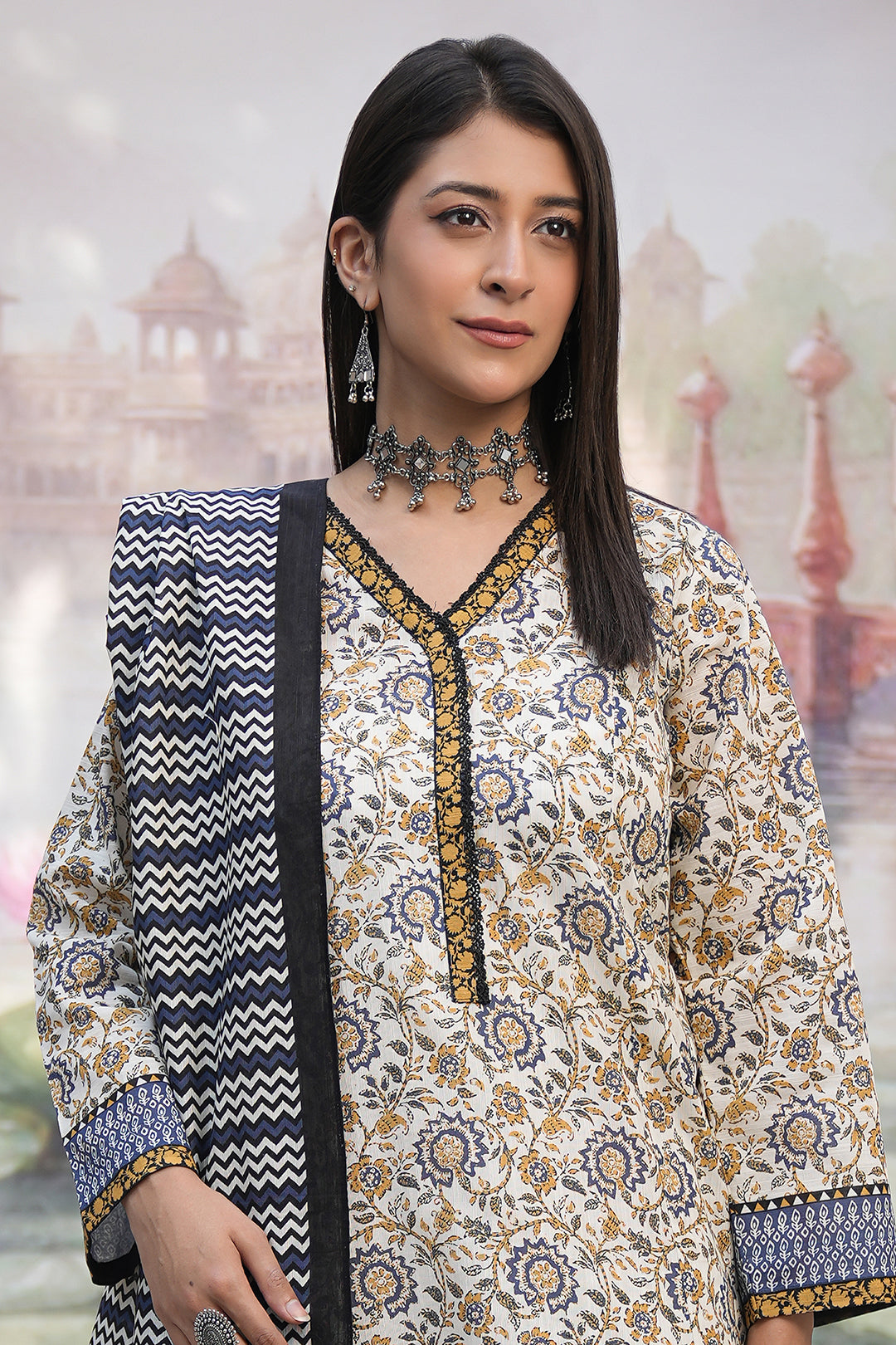 Zellbury | Unstitched 3 Piece Khaddar | Shirt Shalwar Dupatta - 0452 - by - Libasekhas UK - Registered Vendor of : Zellbury Women - 100% Original Designer Dresss