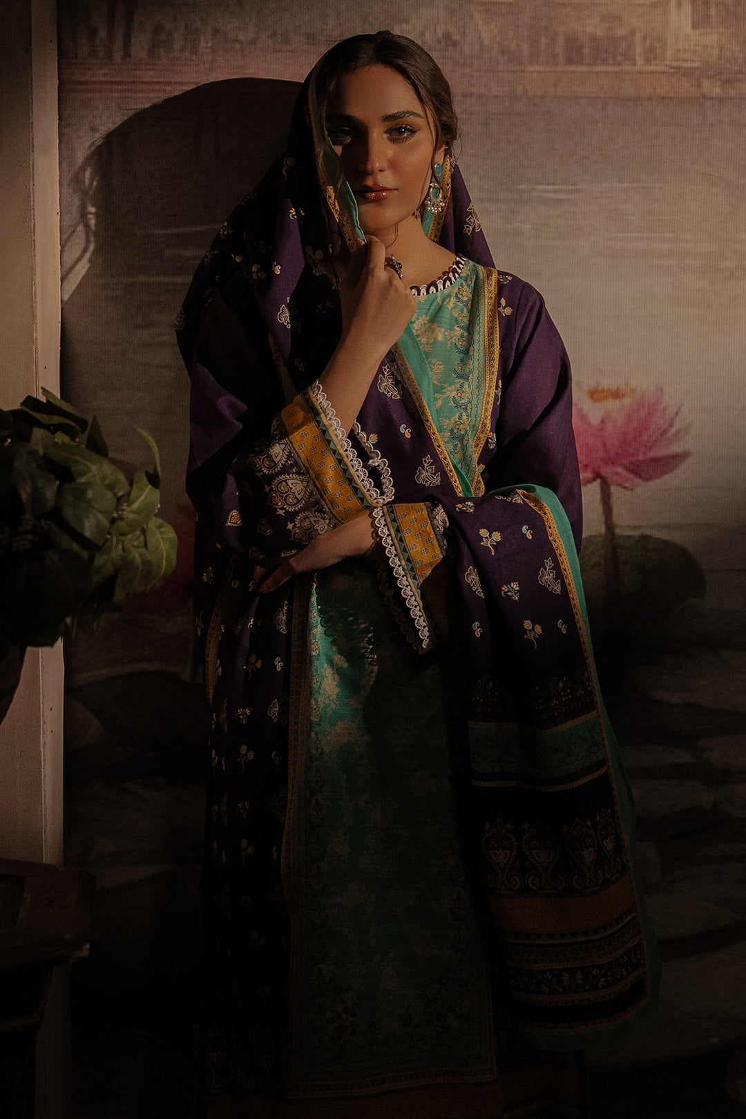 Zellbury | Unstitched 3 Piece Khaddar | Shirt Shalwar Dupatta - 0455 - by - Libasekhas UK - Registered Vendor of : Zellbury Women - 100% Original Designer Dresss