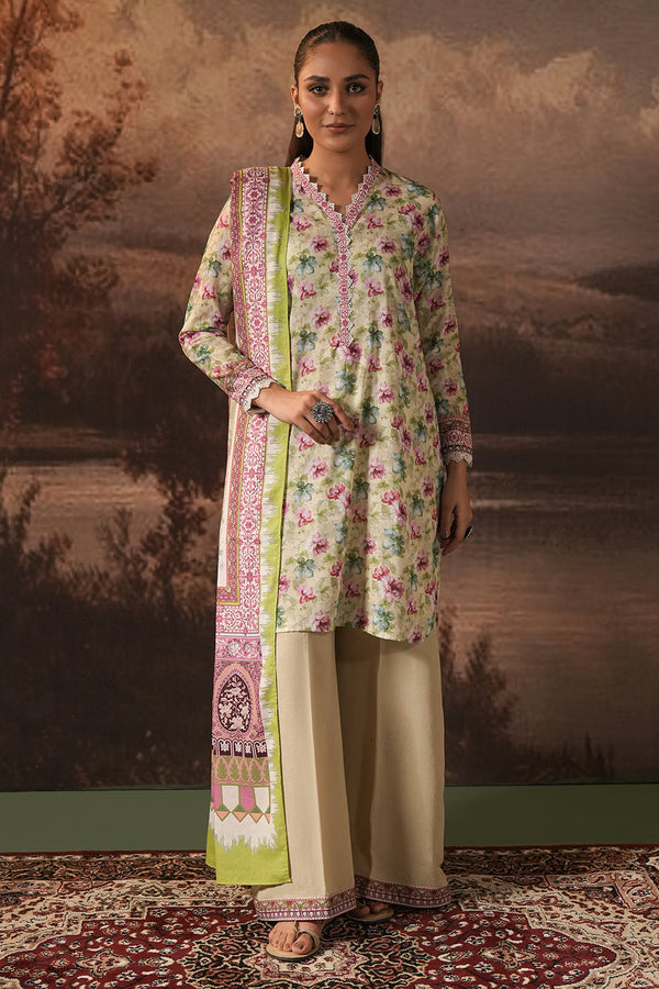 Zellbury | Unstitched 3 Piece Karandi | Shirt Shalwar Dupatta - 0458 - by - Libasekhas UK - Registered Vendor of : Zellbury Women - 100% Original Designer Dresss