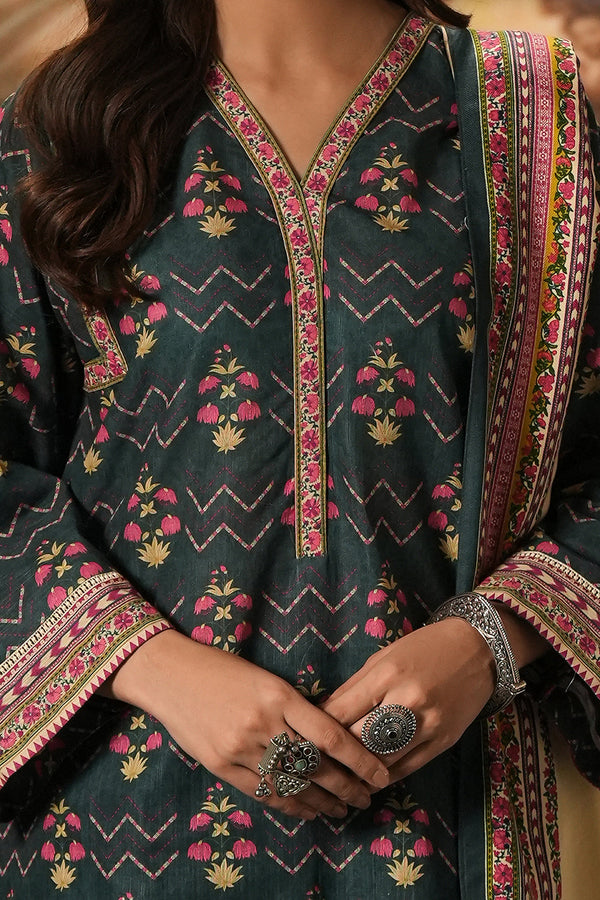 Zellbury | Unstitched 3 Piece Khaddar | Shirt Shalwar Shawl - 0459 - by - Libasekhas UK - Registered Vendor of : Zellbury Women - 100% Original Designer Dresss