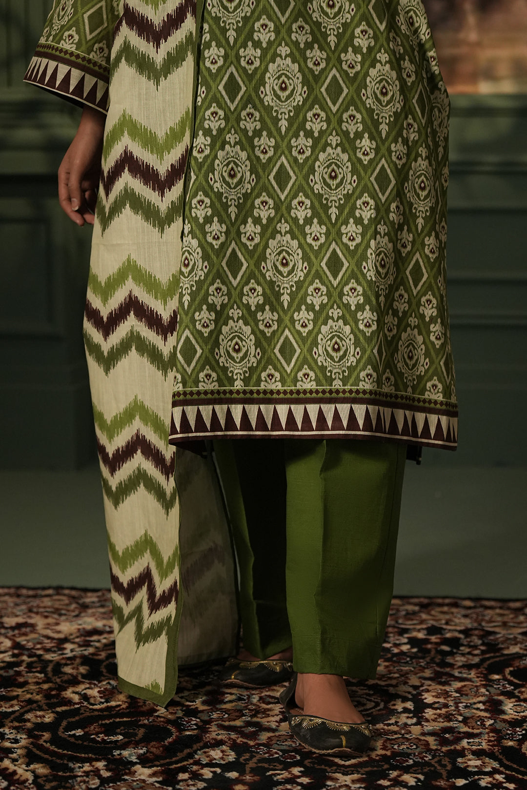 Zellbury | Unstitched 3 Piece Khaddar | Shirt Shalwar Dupatta - 0463 - by - Libasekhas UK - Registered Vendor of : Zellbury Women - 100% Original Designer Dresss